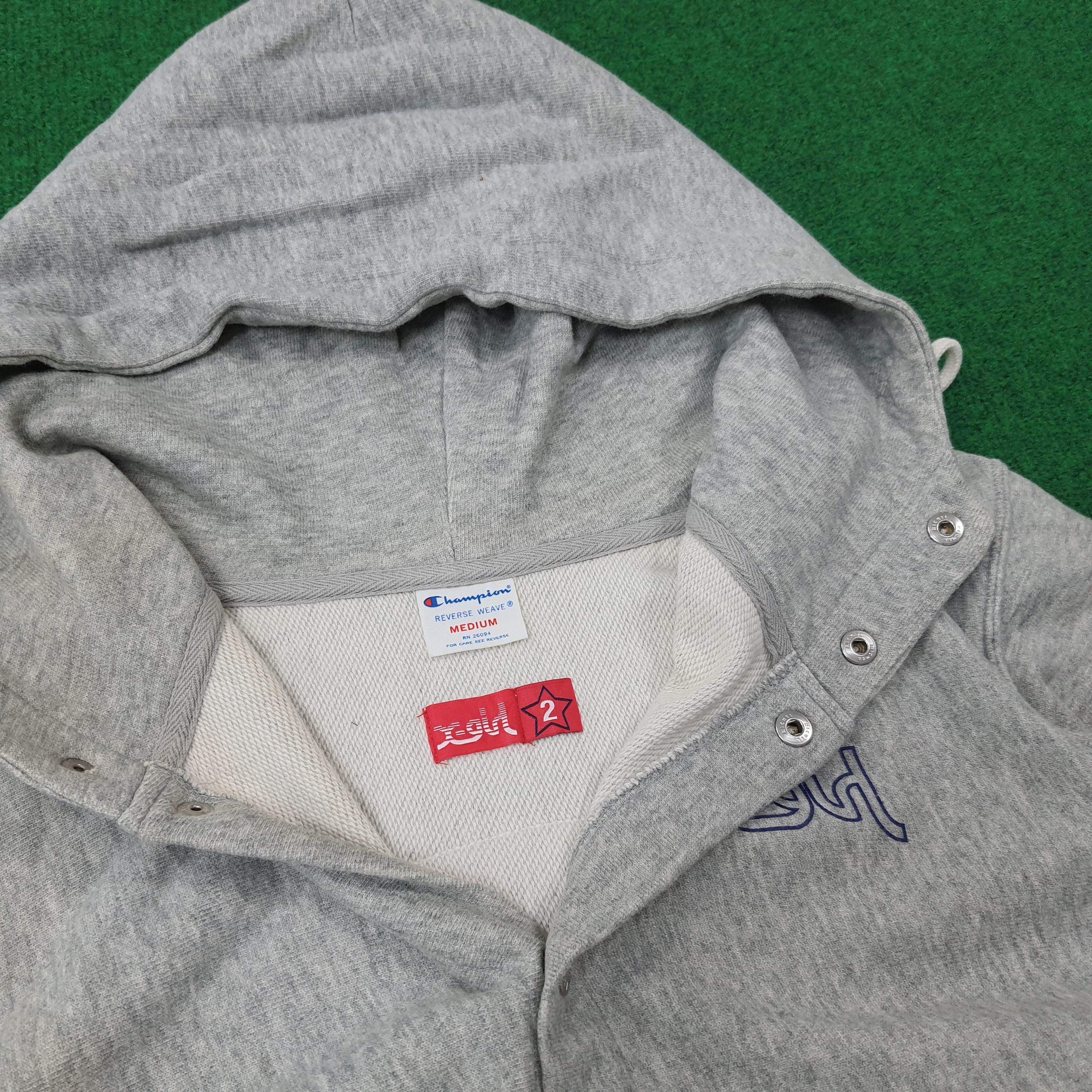 Champion × Japanese Brand × Vintage Vintage Champion x X-Girl Japan Brand Button Jackeylt Hoodie Size US S / EU 44-46 / 1 - 6 Thumbnail