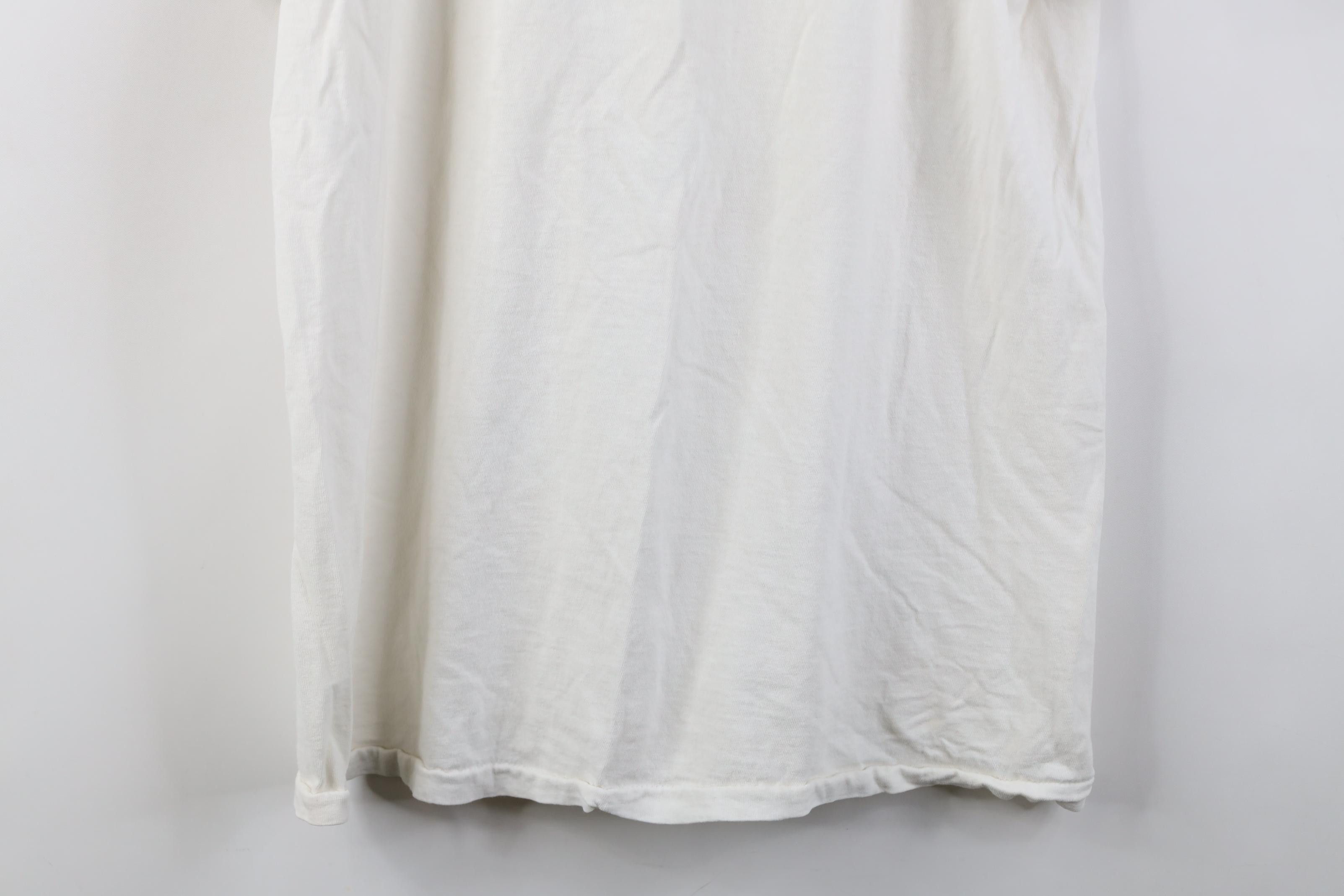 Hanes Vtg 80s 90s Hanes Blank Cotton Short Sleeve T-Shirt USA Size US L / EU 52-54 / 3 - 12 Thumbnail