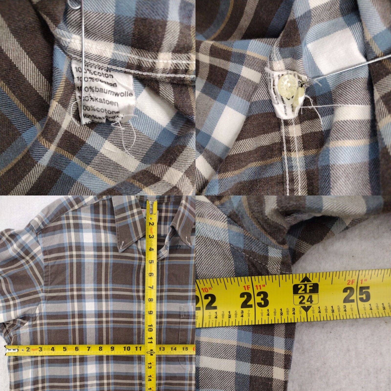 Lacoste Lacoste Shirt Mens 44 Large Blue Striped Croc Logo Long Sleeve Button Up Size US XXL / EU 58 / 5 - 8 Thumbnail