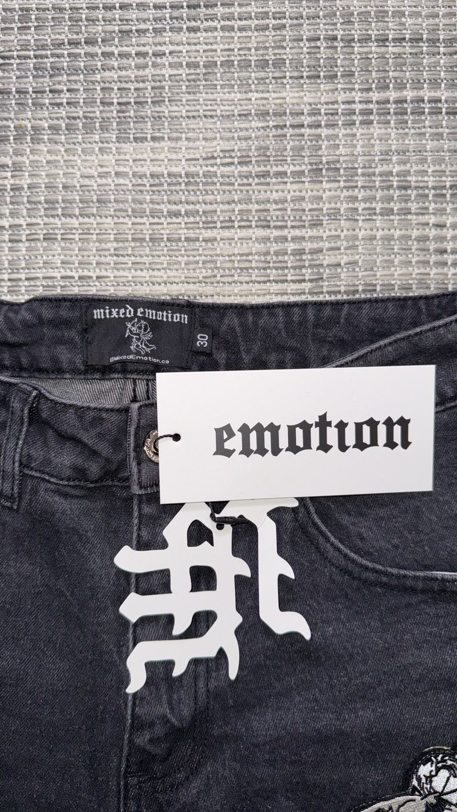 Other Mixed Emotion Danger Patch Denim Shorts Size US 30 / EU 46 - 2 Thumbnail