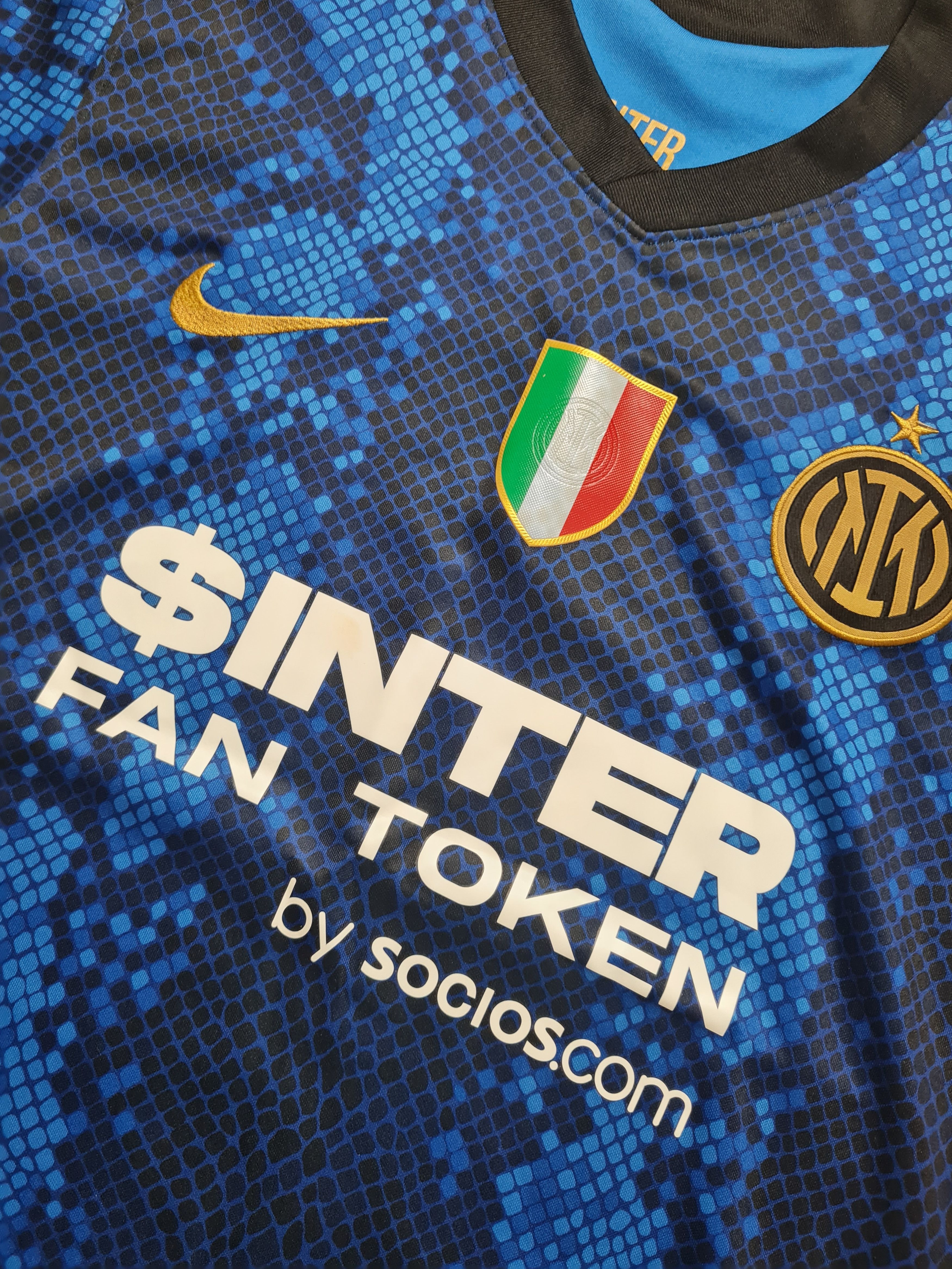 Nike Inter Milan FC Nike #9 LUKAKU 2021-22 Home Kit Soccer Shirt Size US S / EU 44-46 / 1 - 14 Thumbnail