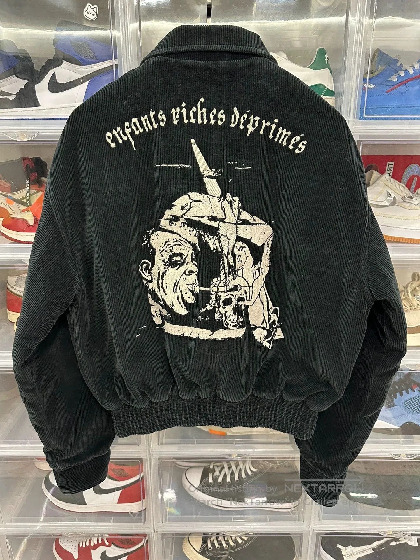 Enfants Riches Deprimes black corduroy short jacket with embroidery. Size US L / EU 52-54 / 3 - 3 Thumbnail