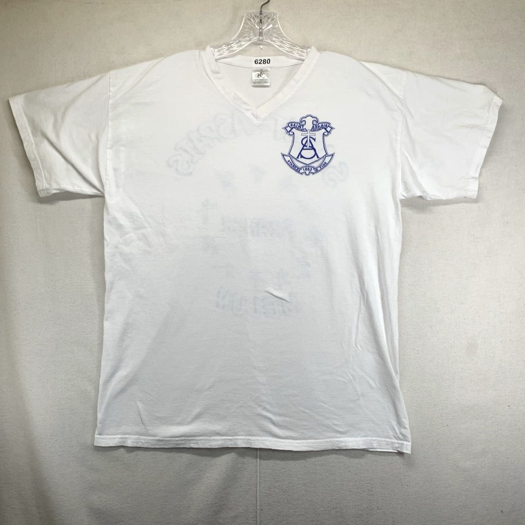 Vintage VINTAGE B&C Collection Gothic Christian T-Shirt Unisex Adults XL White 90s Travel Vacation Church Size US XL / EU 56 / 4 - 3 Thumbnail
