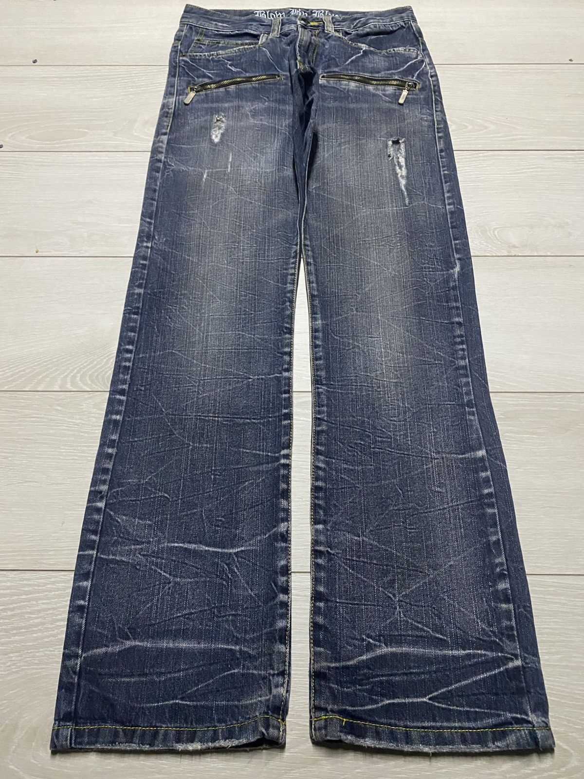 Tornado Mart Vintage Japanese Brand Skull Blow By Blue Loose Jeans Size US 30 / EU 46 - 1 Thumbnail