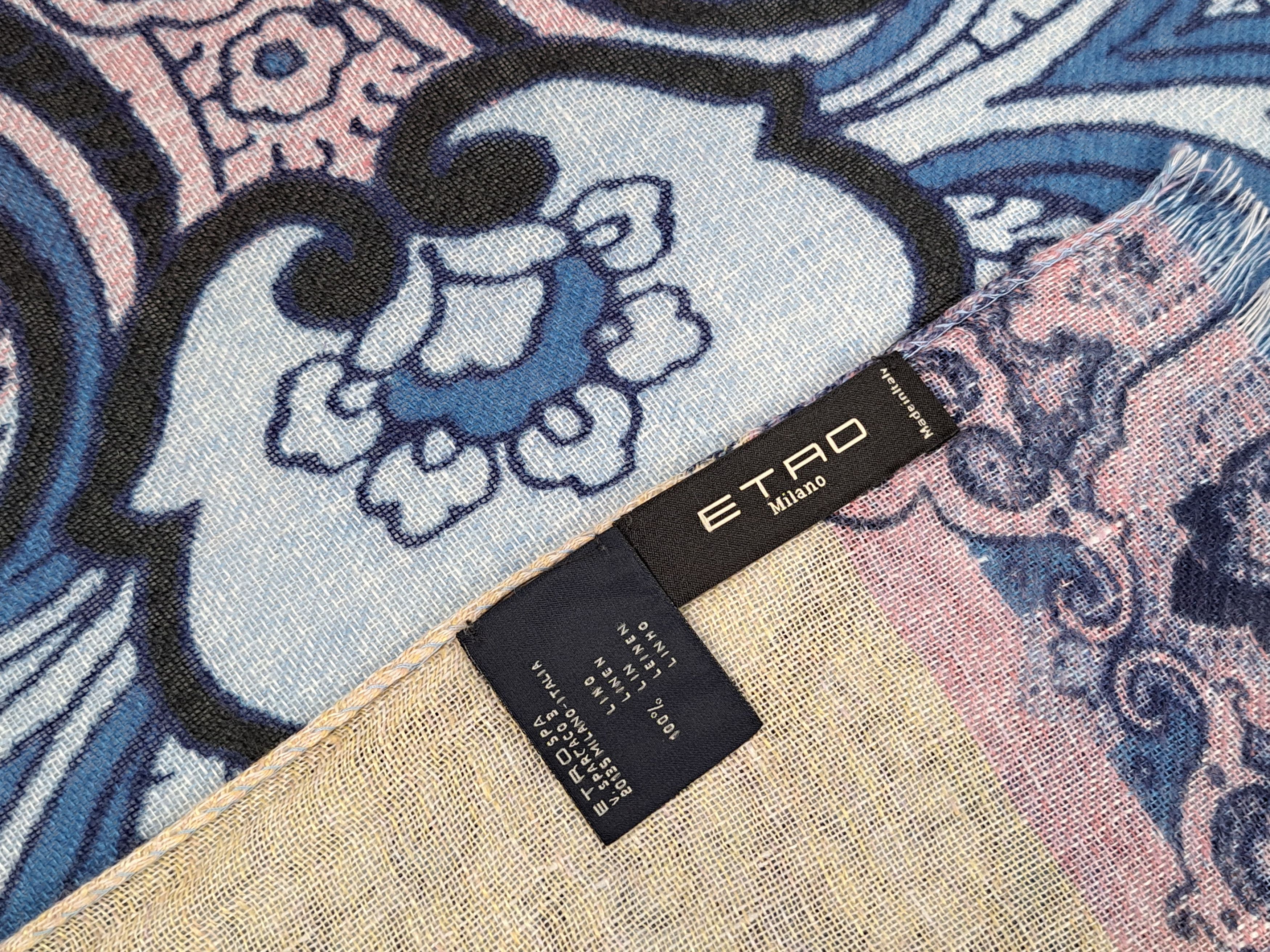 Etro ETRO linen large paisley scarf. Made in Italy. Size ONE SIZE - 5 Thumbnail