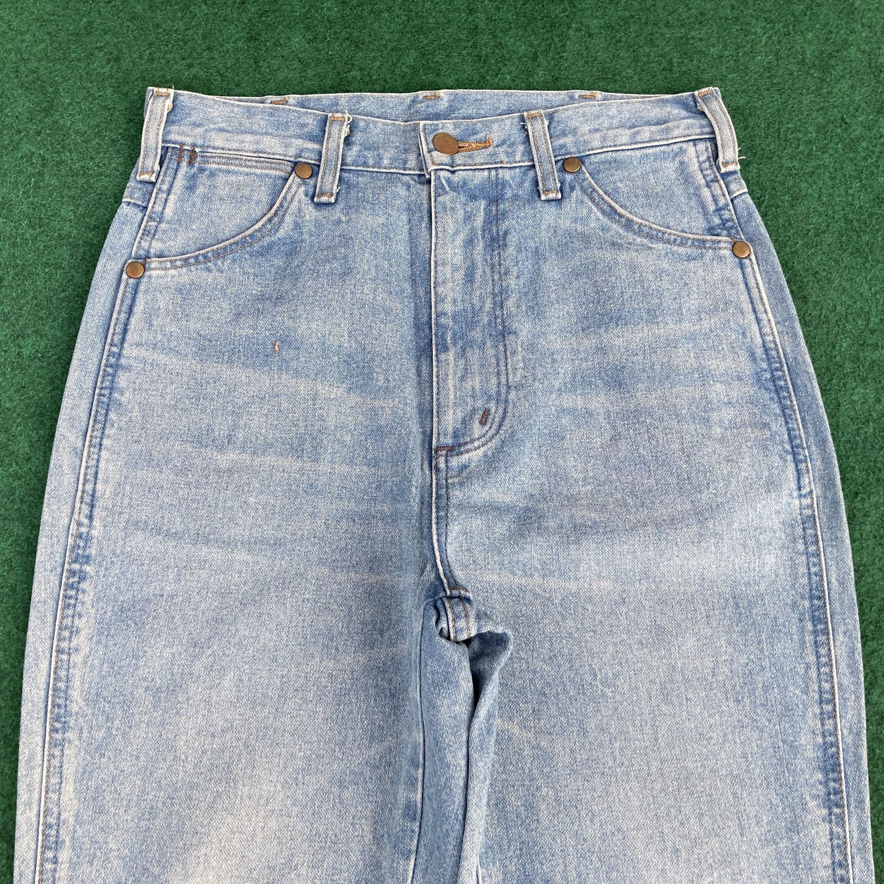 Vintage × Wrangler Vtg Wrangler Blue Denim Wide Flare Women Bootcut Jeans Size 28" / US 6 / IT 42 - 3 Thumbnail