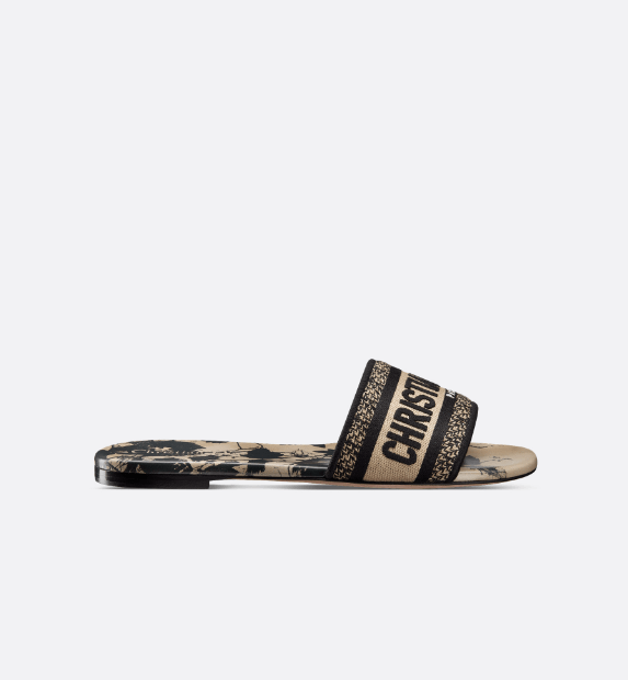Dior o1w1db10625 Dway Slides in Beige/Black Size US 10 / IT 40 - 1 Thumbnail