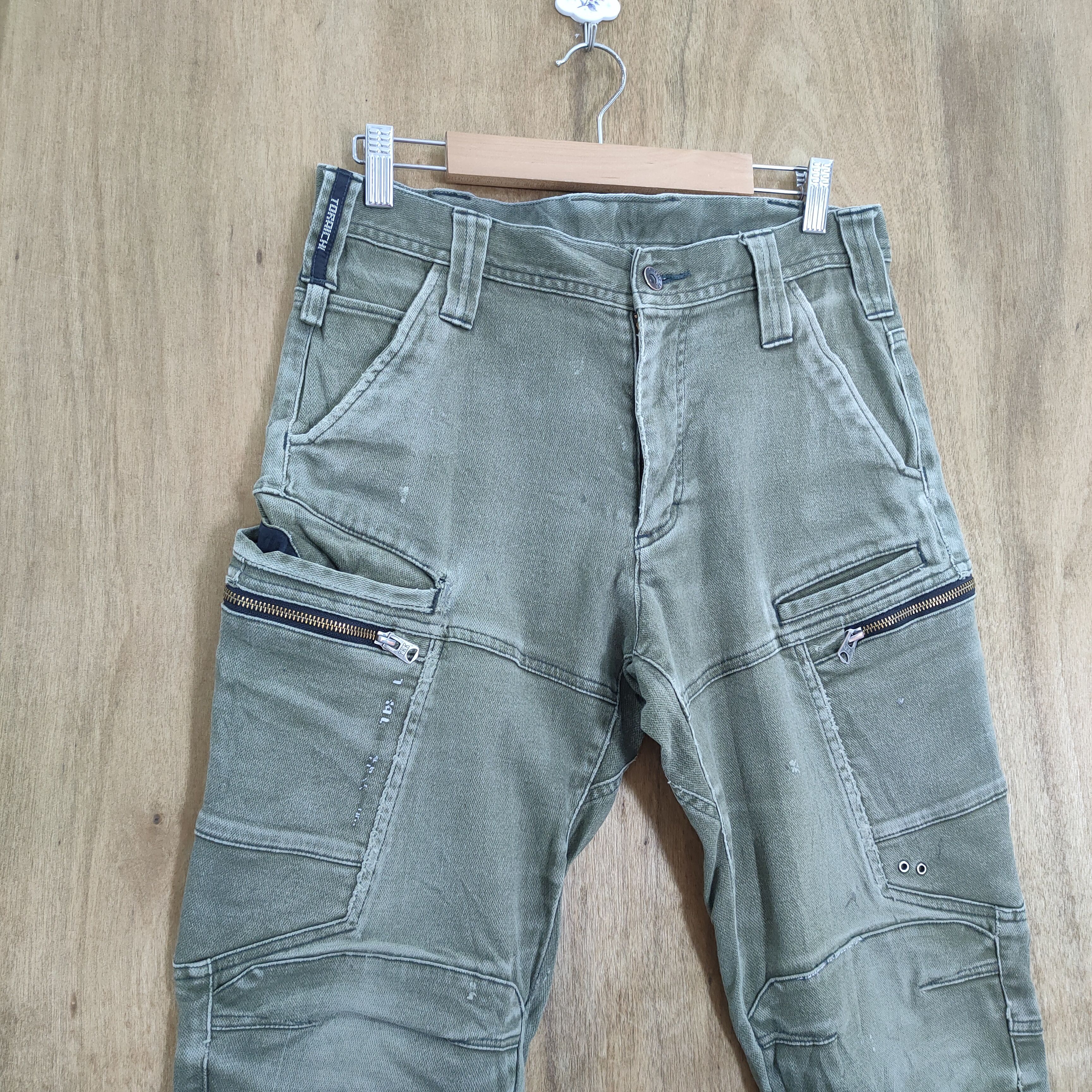 Japanese Brand VINTAGE JAPANESE FADED DOUBLE KNEE CARGO PANTS Size US 30 / EU 46 - 6 Thumbnail