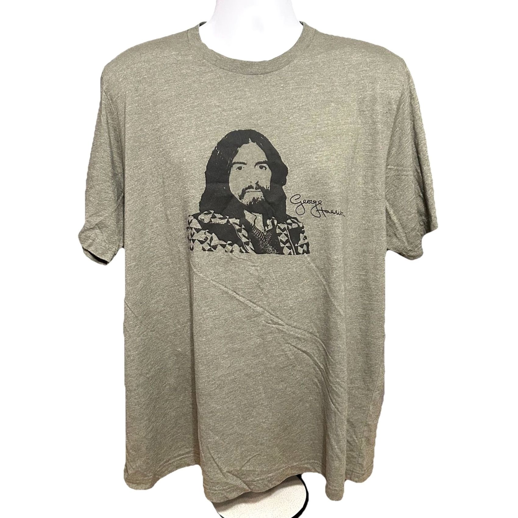 George VINTAGE George Harrison Shirt Men 2XL Heather Green Short Sleeve Front Face Graphic Size US XXL / EU 58 / 5 - 2 Thumbnail
