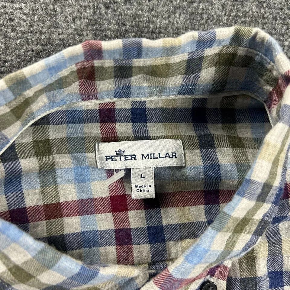 Peter Millar Peter Millar Shirt Mens Large Button Down Pocket Plaid Size US L / EU 52-54 / 3 - 3 Thumbnail