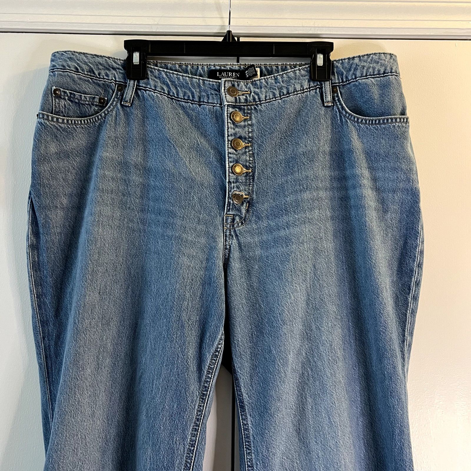 Ralph Lauren Ralph Lauren Blue Denim Flare High Rise Button Fly Jeans Size 38" / US 16 / IT 52 - 2 Thumbnail