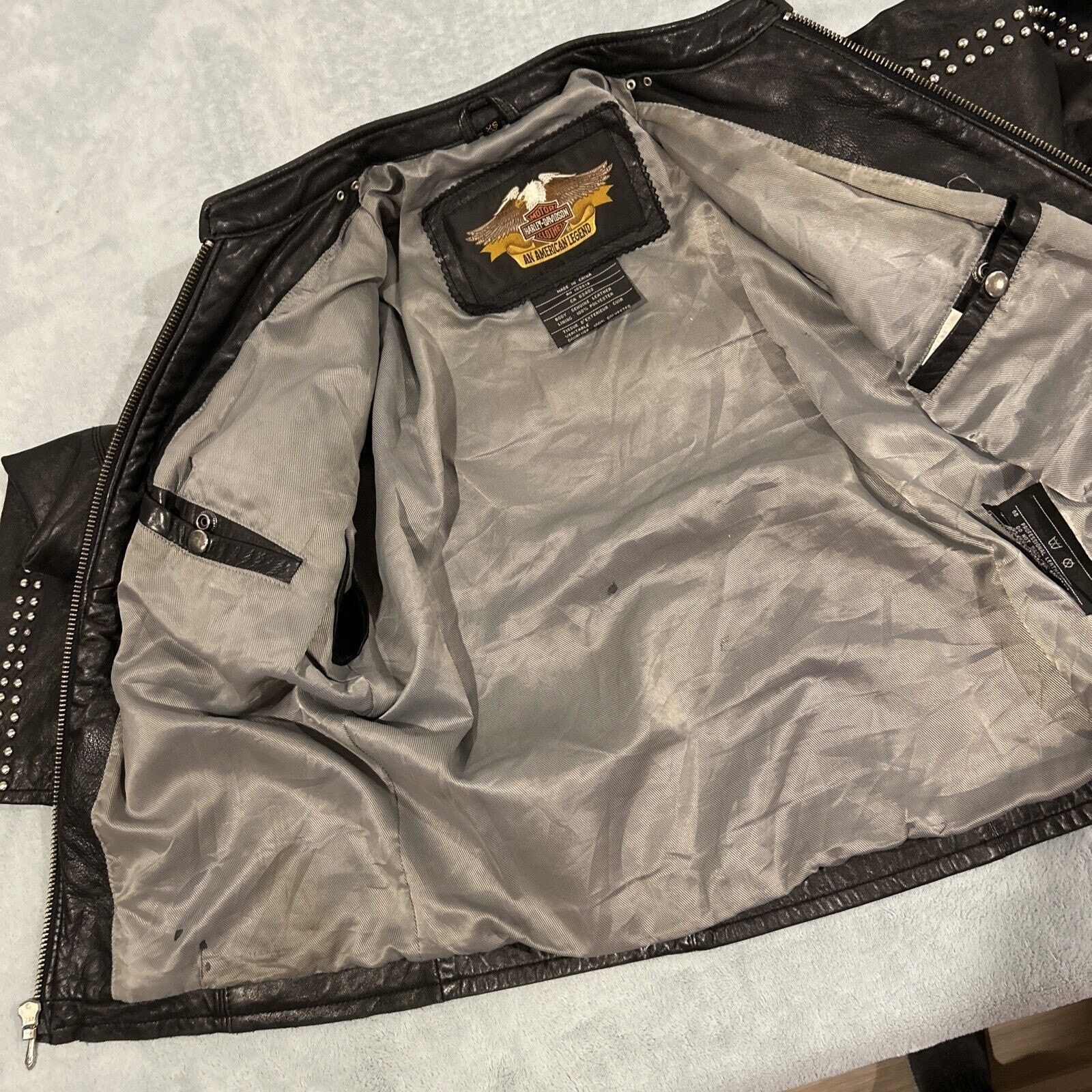 Harley Davidson Harley Davidson Studded Leather Jacket Womens XS Biker Goth Size XS / US 0-2 / IT 36-38 - 10 Thumbnail