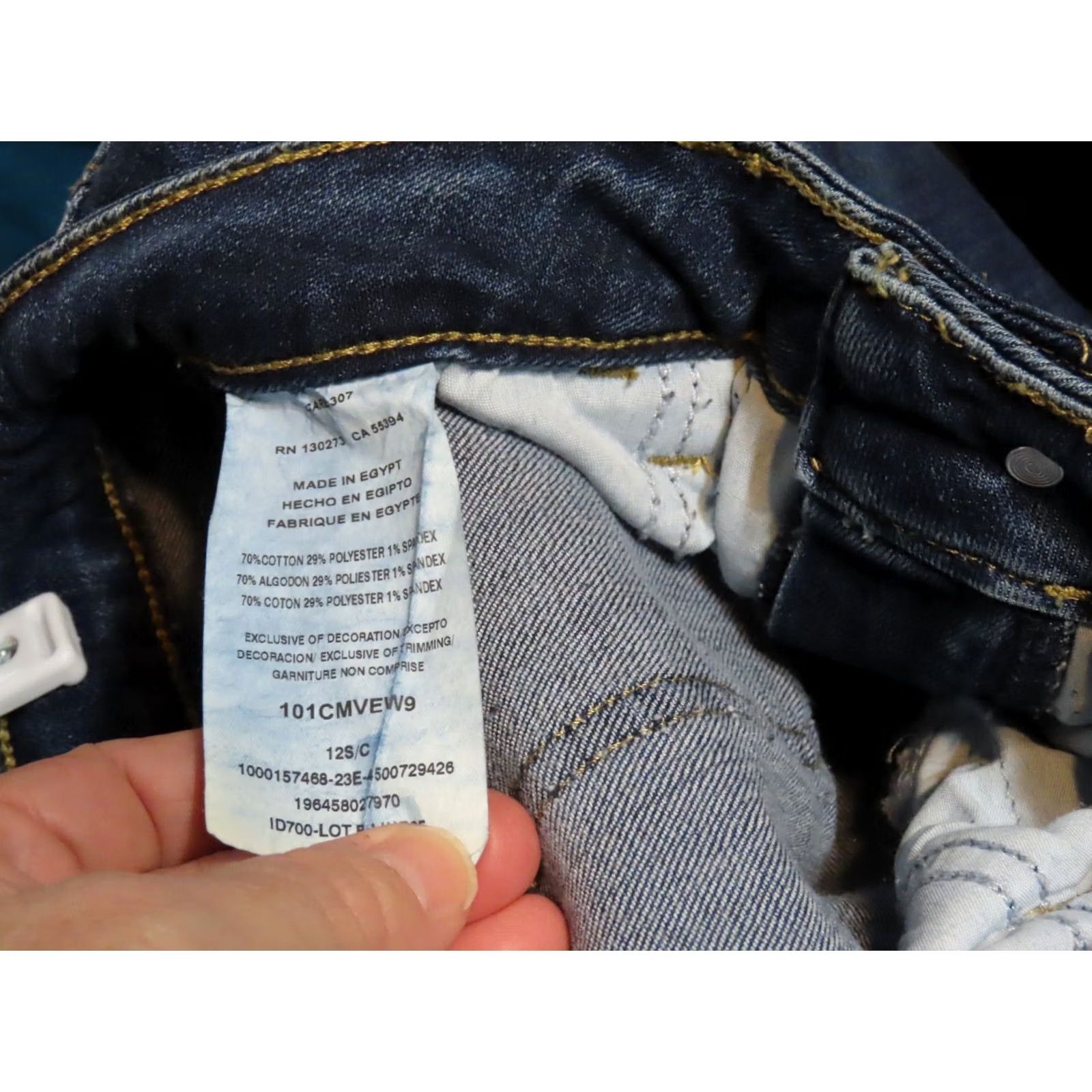 Lee Lee Women's Jeans Bootcut Midrise 12 Blue Denim NWT Regular 28in Inseam 5-Pocket Stretch Cotton Blend Dark Wash NWT Size 34" / US 12 / IT 48 - 7 Thumbnail