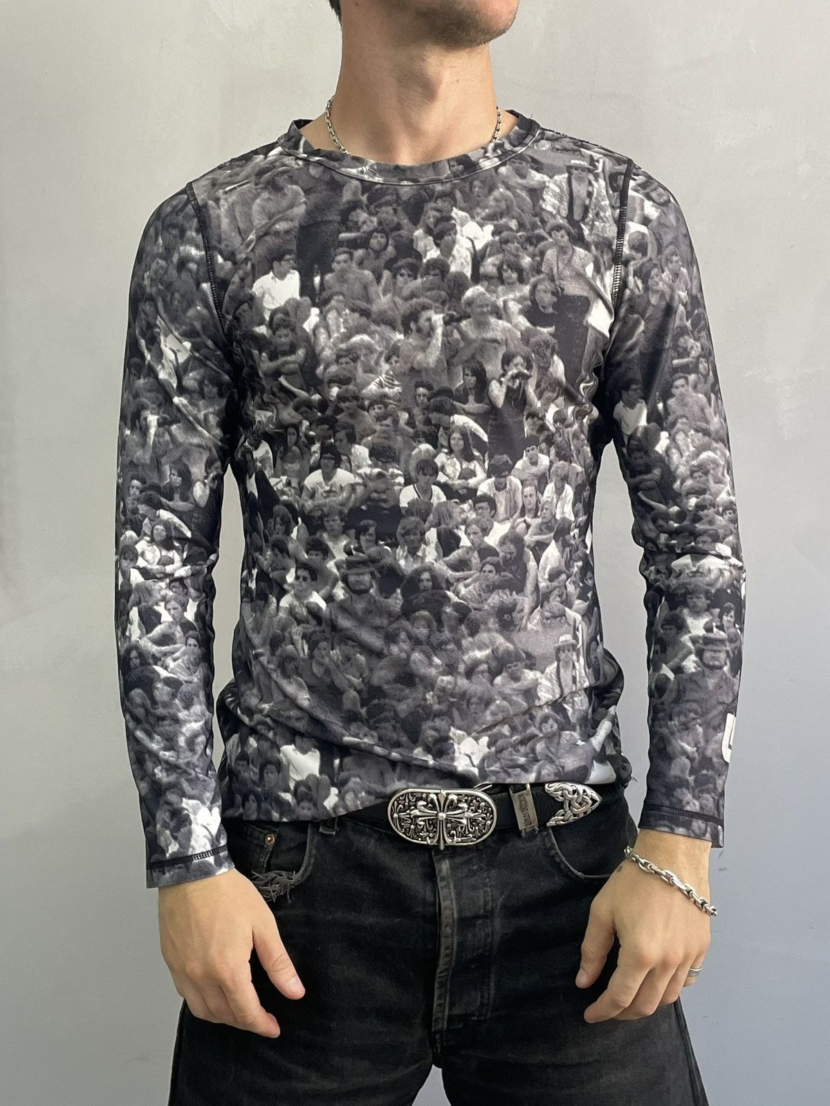 Japanese Brand Rare Japanese JPG style overprint Longsleeve y2k Size US M / EU 48-50 / 2 - 1 Thumbnail