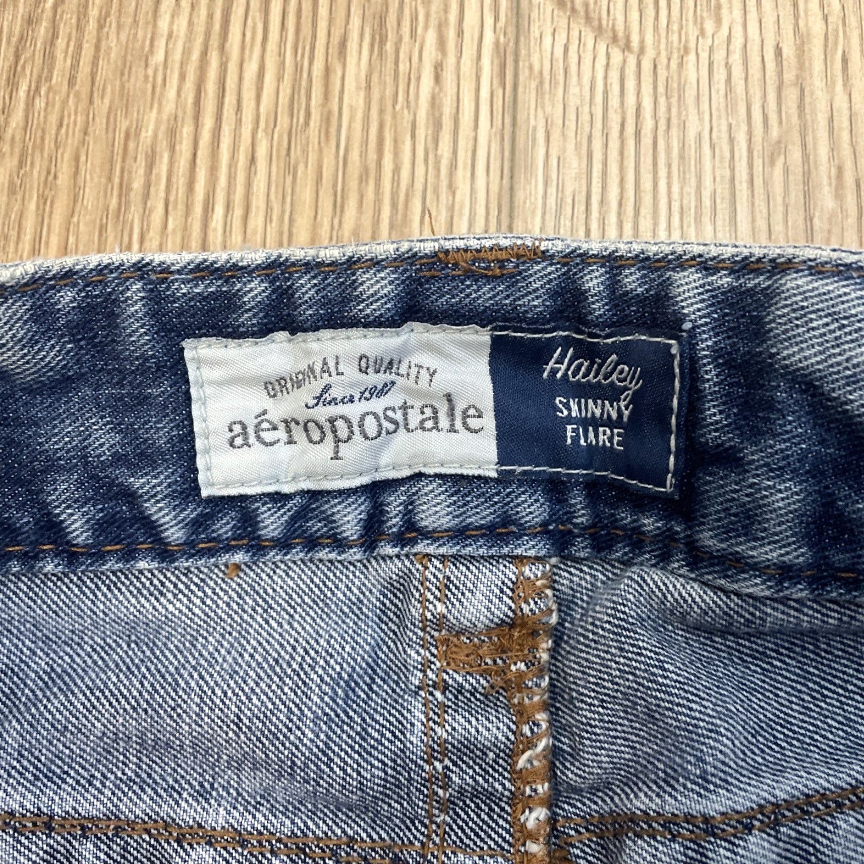 Vintage VINTAGE Aeropostale Women’s Jeans Skinny Flare Size 5-6 Medium Blue Denim Fall Summer Spring Winter Size 27" / US 4 / IT 40 - 2 Thumbnail