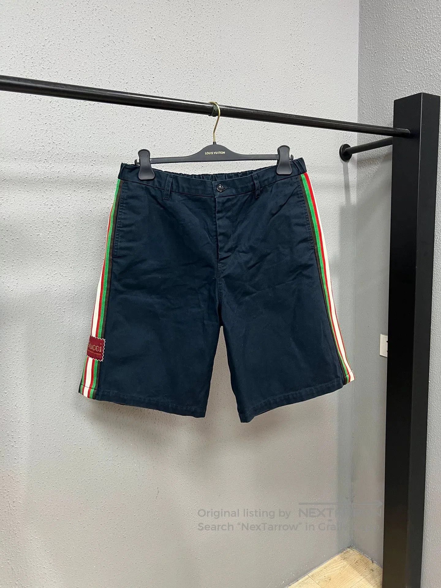 Gucci Gucci Slogan Stripe Shorts. Size US 36 / EU 52 - 1 Thumbnail