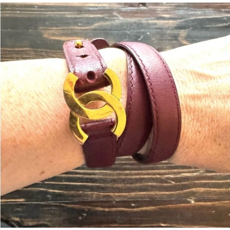 Chanel Chanel headband wrap bracelet choker adjustable leather Size ONE SIZE - 6 Thumbnail