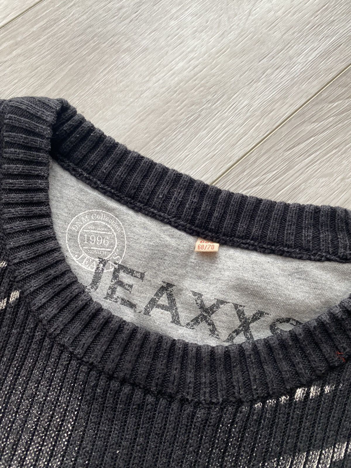 Japanese Brand × Vintage Vintage Y2K Japanese Style Ribbed Print Knit Sweater Size US XL / EU 56 / 4 - 4 Thumbnail