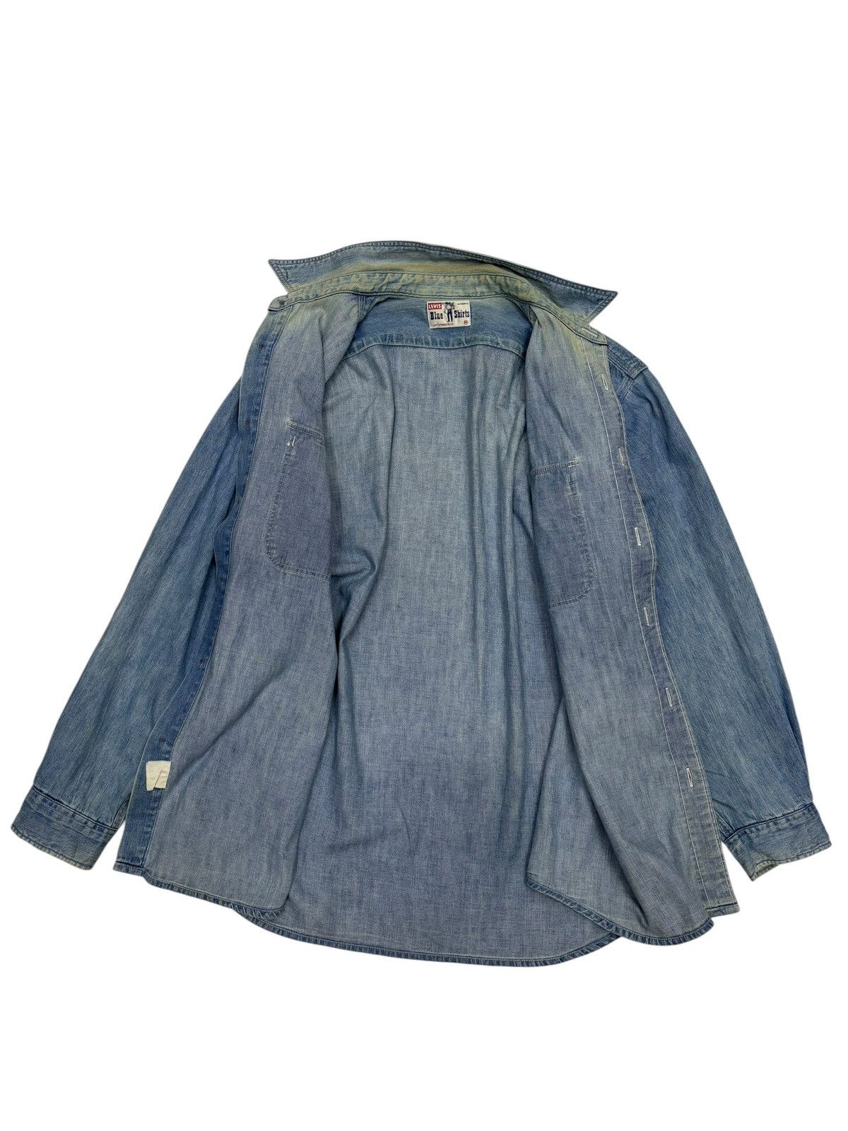 Kapital Vintage LEVIS BLUE SHIRT Denim Shirt Orange Tab Size US M / EU 48-50 / 2 - 3 Thumbnail
