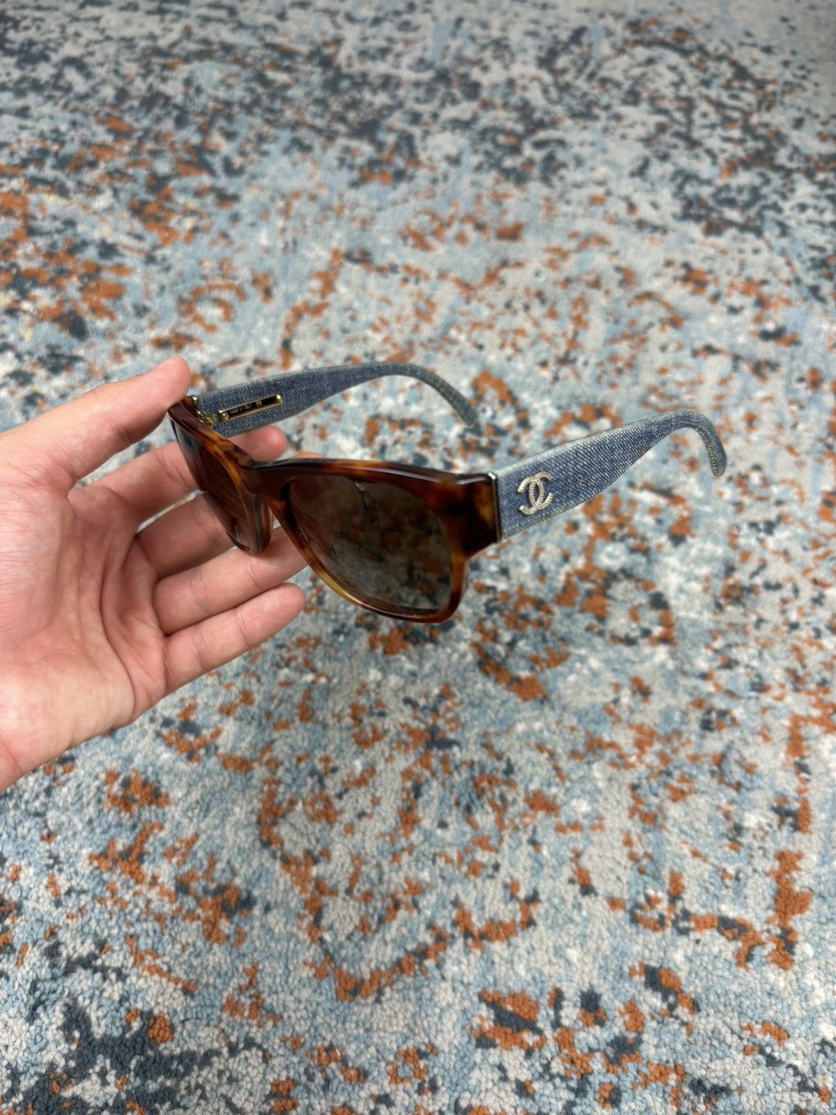 Chanel Rare Vintage 00s Chanel 5162 tortoise denim sunglasses Size ONE SIZE - 2 Thumbnail