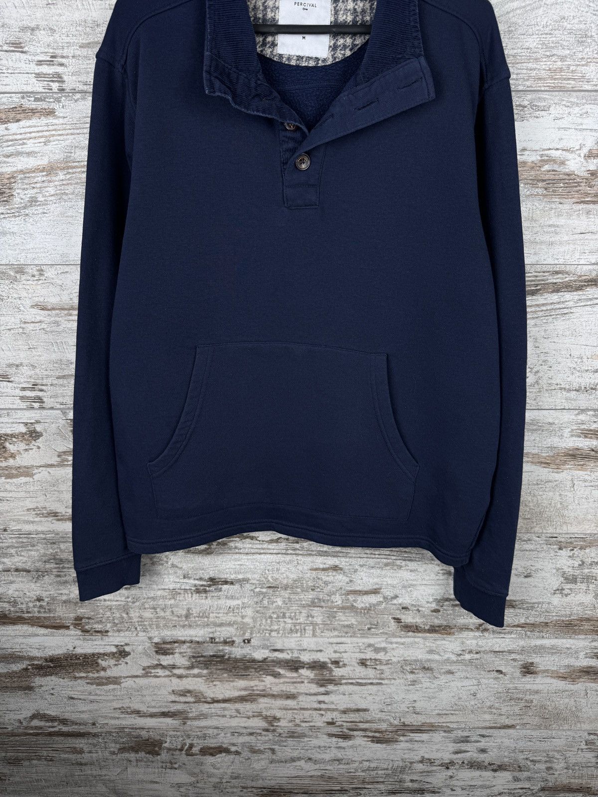 Percival Mens Vintage Percival zip sweatshirt knitted jacket navy Size US M / EU 48-50 / 2 - 3 Thumbnail