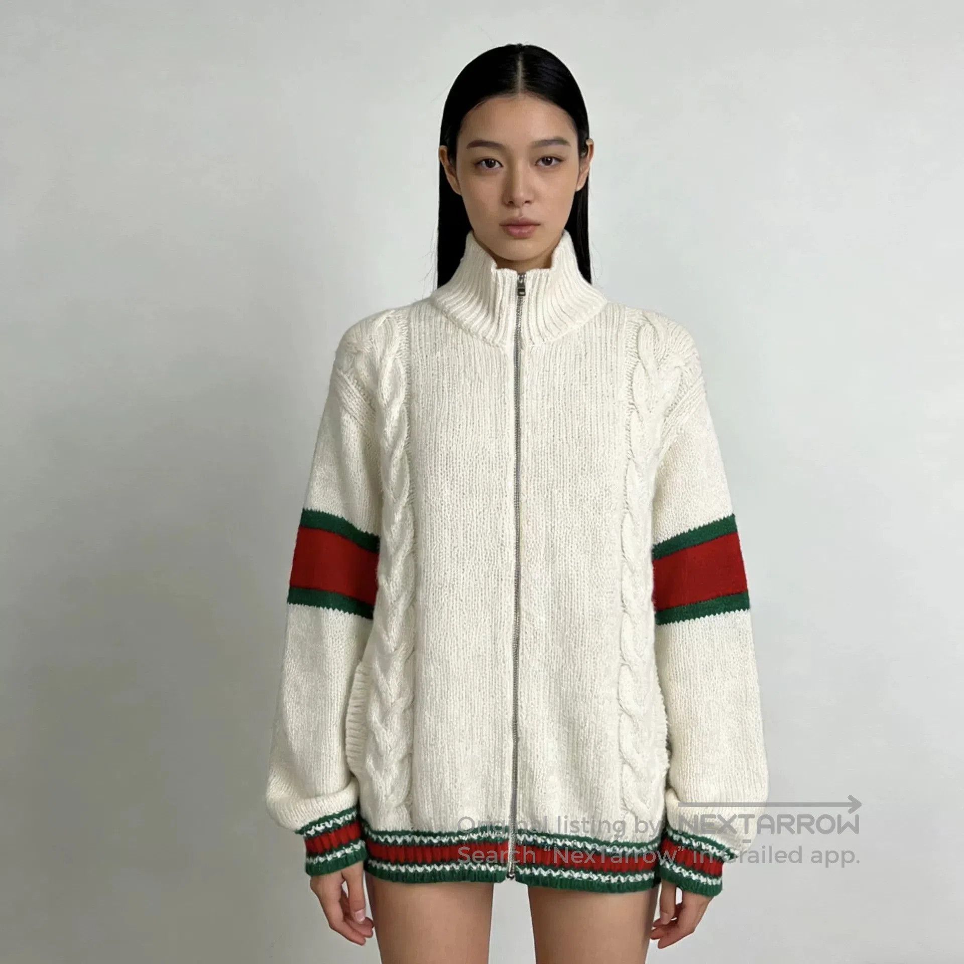 Gucci gucci cable knit zip cardigan sweater. Size US M / EU 48-50 / 2 - 3 Thumbnail