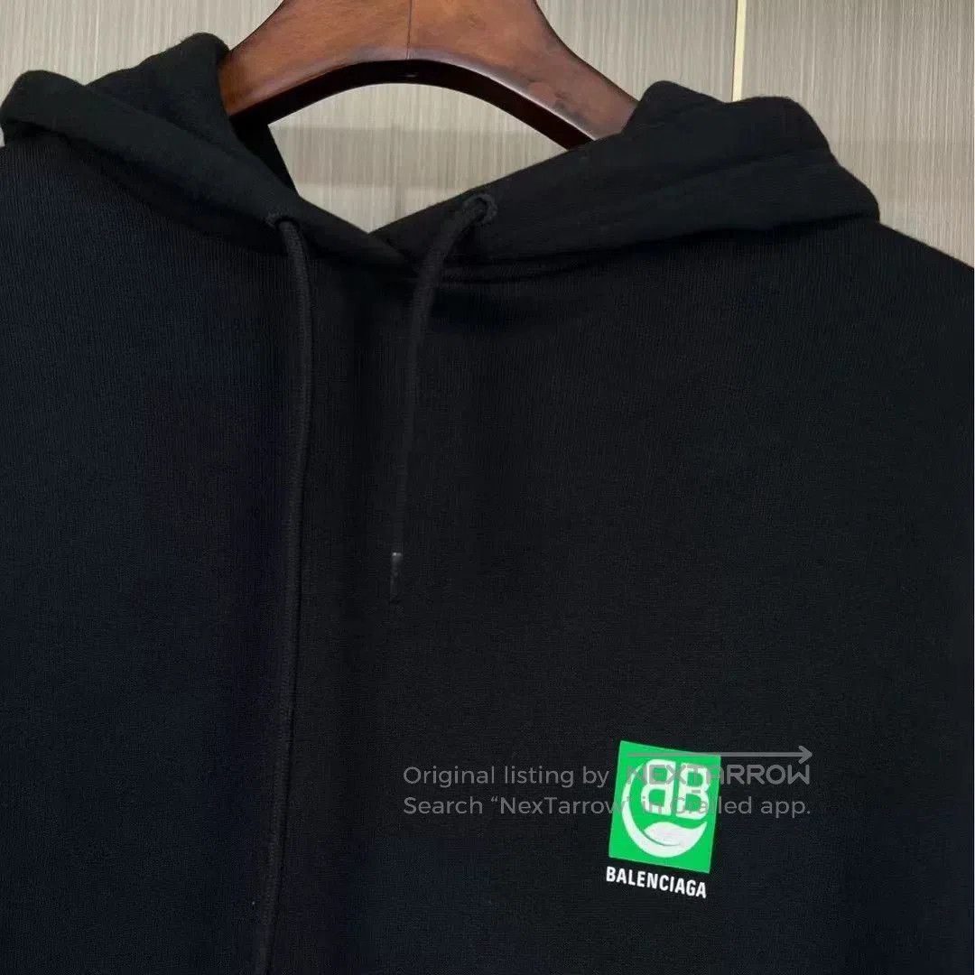 Balenciaga balenciaga black eco logo hoodie sweatshirt. Size US M / EU 48-50 / 2 - 3 Thumbnail