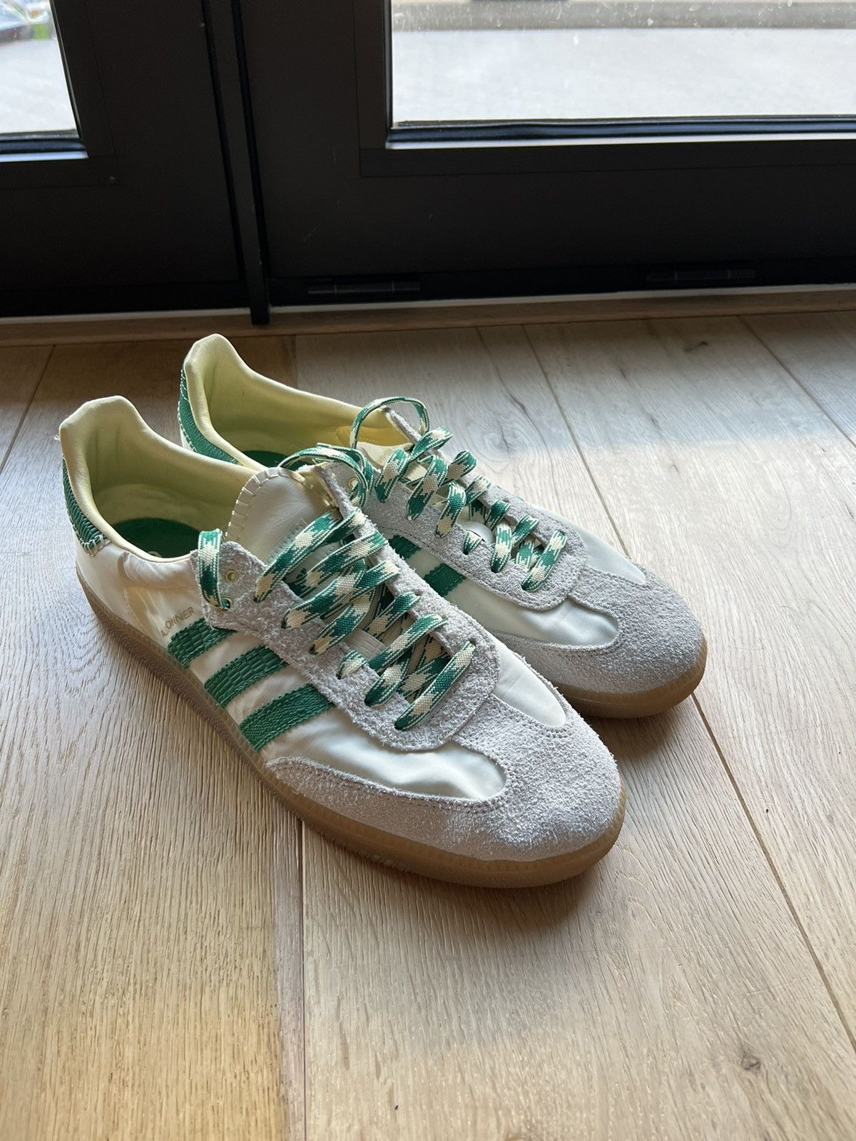 Adidas × Wales Bonner Adidas x Wales Bonner Samba ‘Cream White Bold Green’ Size US 12.5 / EU 45-46 - 5 Thumbnail