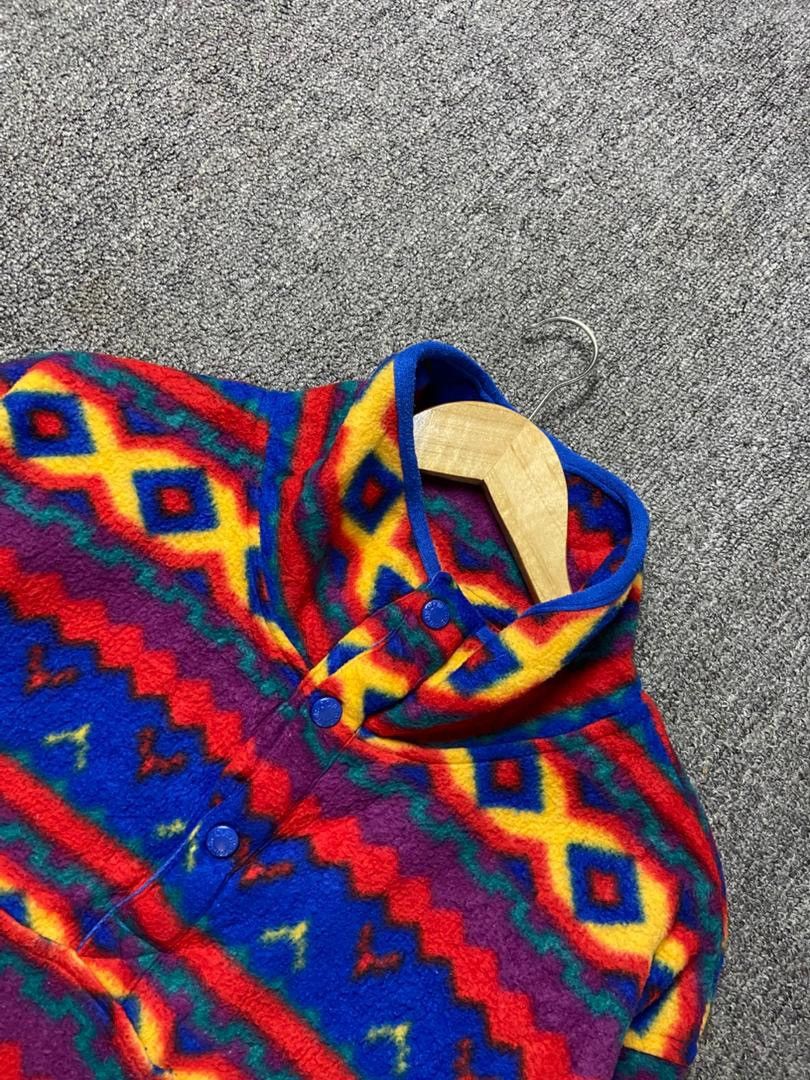 Japanese Brand Discovery Bay Aztec Half Button Fleece Pullover (190) Size US M / EU 48-50 / 2 - 11 Thumbnail