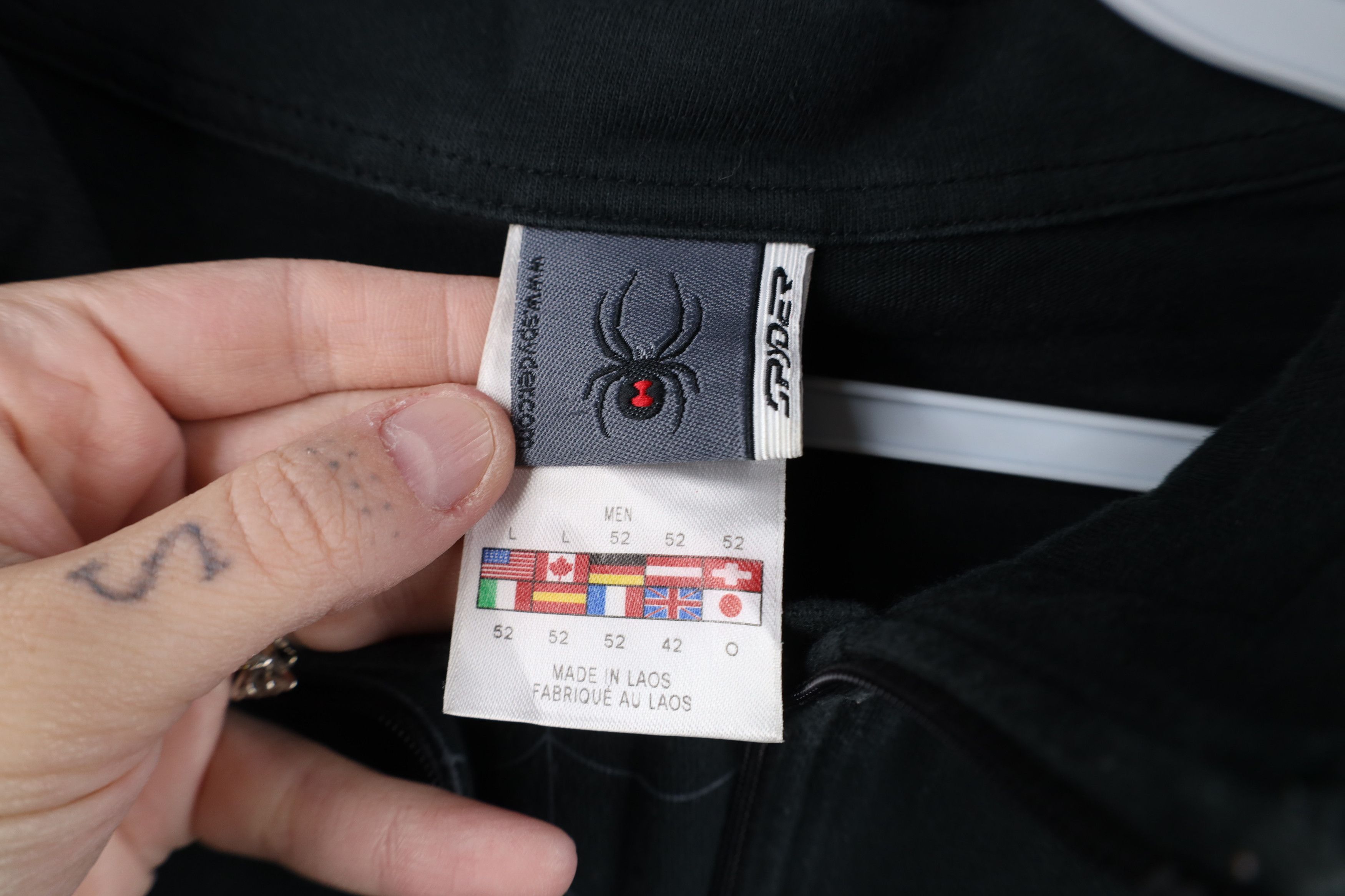 Spyder Vintage 90s Spyder Big Log Web Half Zip Mock Neck Shirt Size US L / EU 52-54 / 3 - 9 Thumbnail