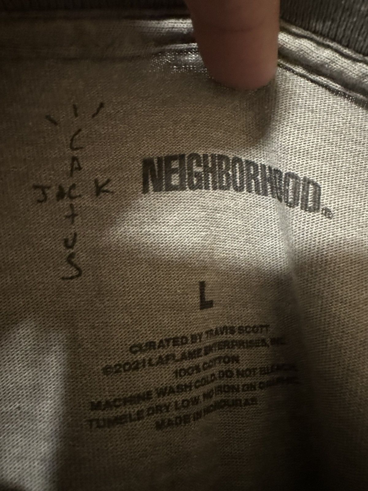 Neighborhood × Travis Scott Neighborhood Cactus Jack Travis Scott Tee Grey Large Size US L / EU 52-54 / 3 - 3 Thumbnail