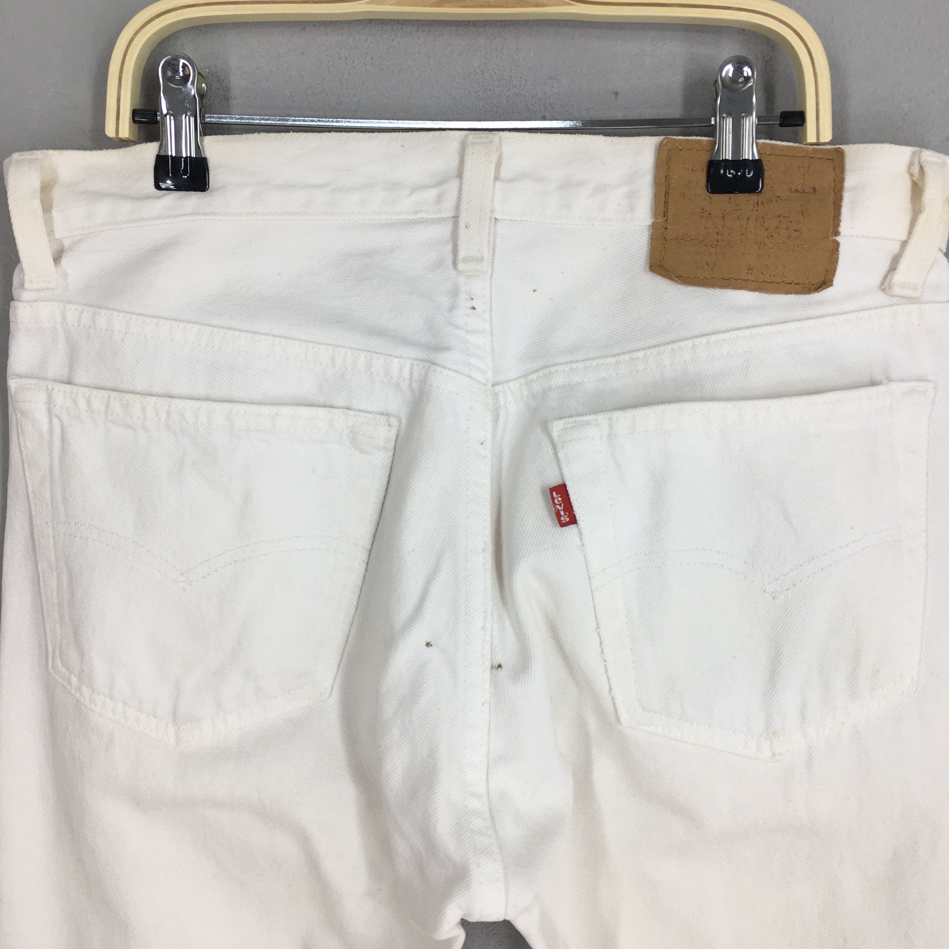 Levi's Size 30x30 Vintage 90s Levi's 501 White Dirty Jeans S1789 Size US 30 / EU 46 - 10 Thumbnail