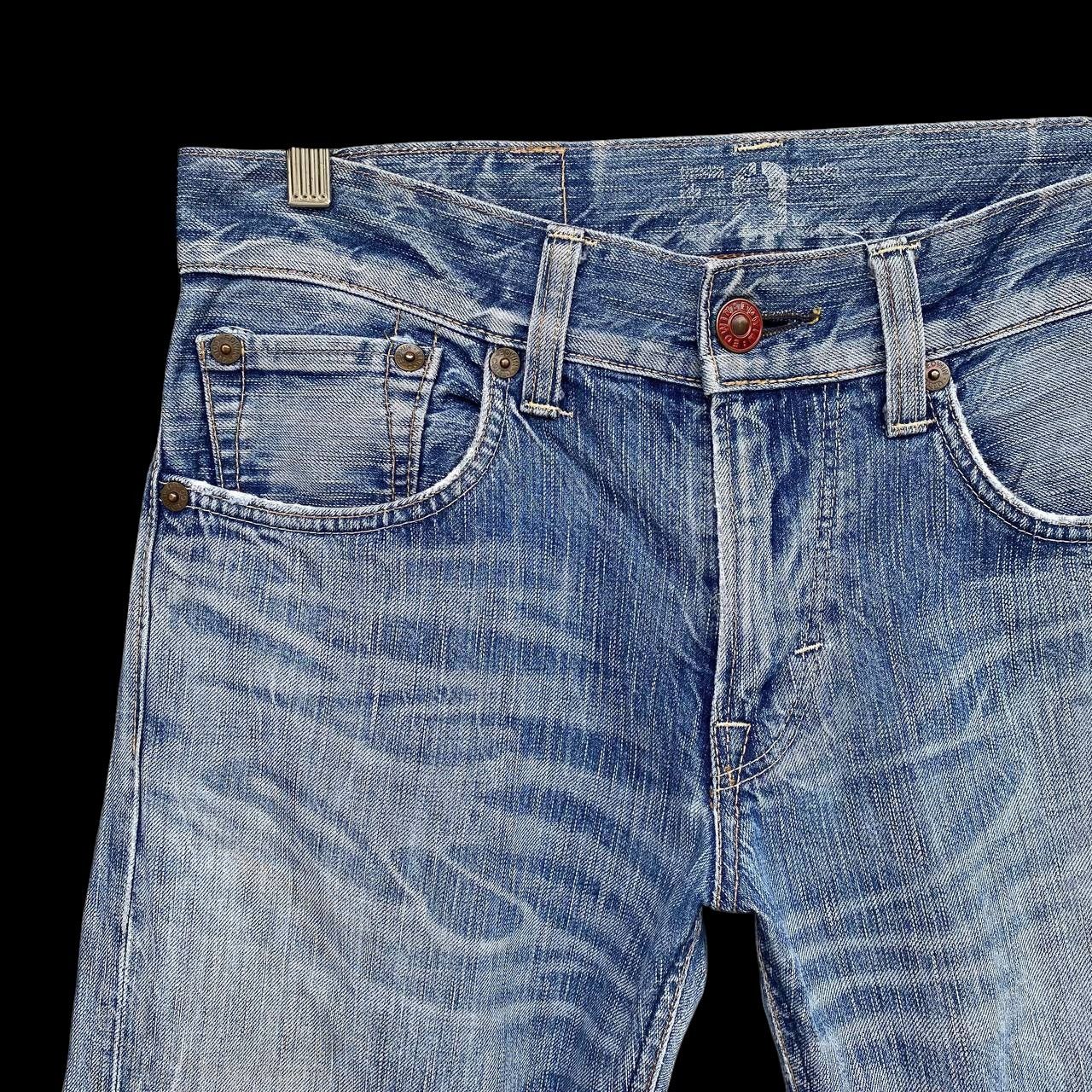 Edwin 🔥FLARED VINTAGE EDWIN STONEWASH CLAWMARK REDBUTTON BJ07-14 Size US 30 / EU 46 - 6 Thumbnail