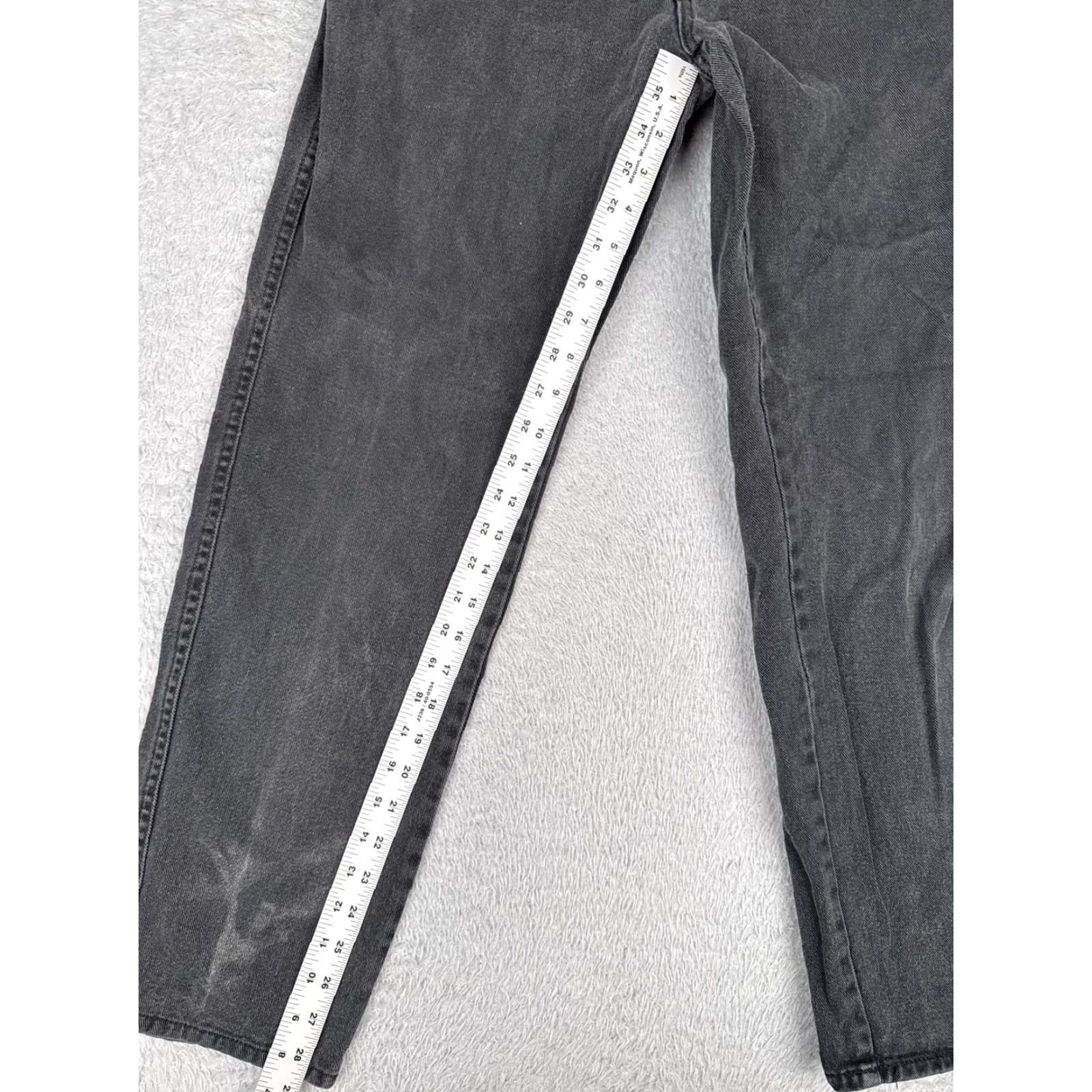 Big Dogs VINTAGE Bugle Boy Jeans Mens 31x32 Black Gray Denim Straight Leg Zip Fly 90s Size US 31 - 7 Thumbnail