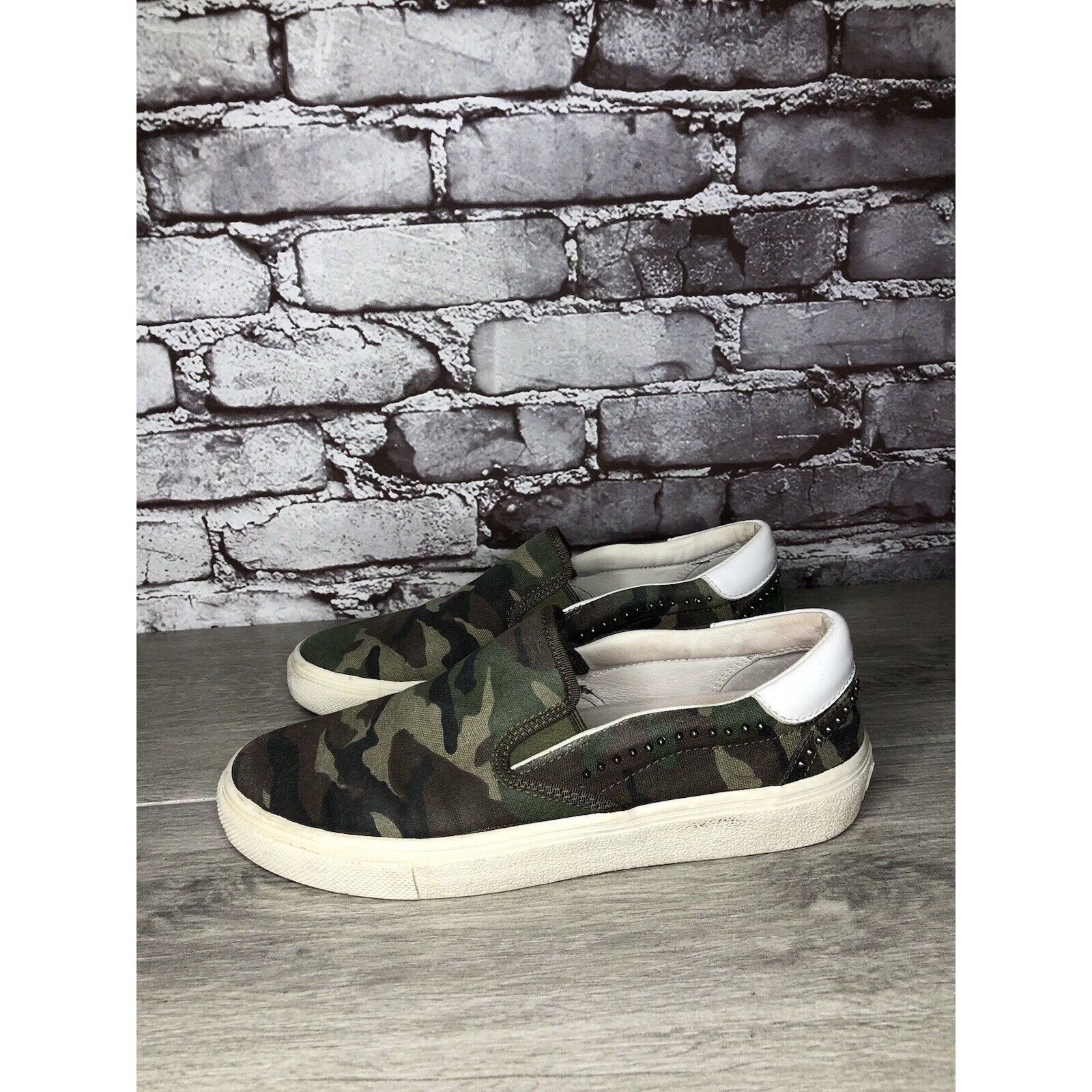 ASH Ash Nikita Camouflage Army Military Canvas Slip On Sneakers Size US 8.5 / IT 38.5 - 11 Thumbnail