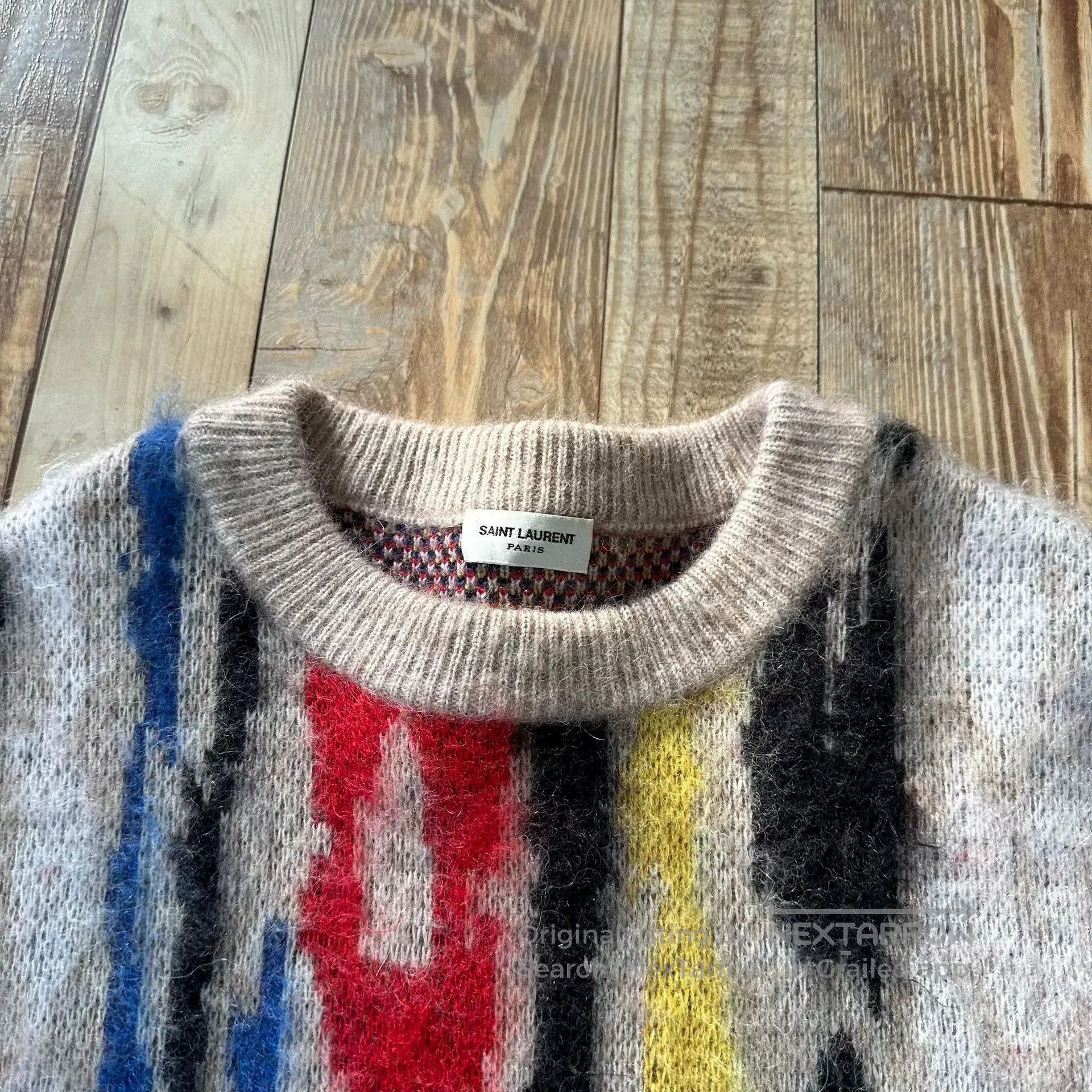 Saint Laurent Paris Saint Laurent Mohair Knit Sweater. Size L / US 10 / IT 46 - 4 Thumbnail