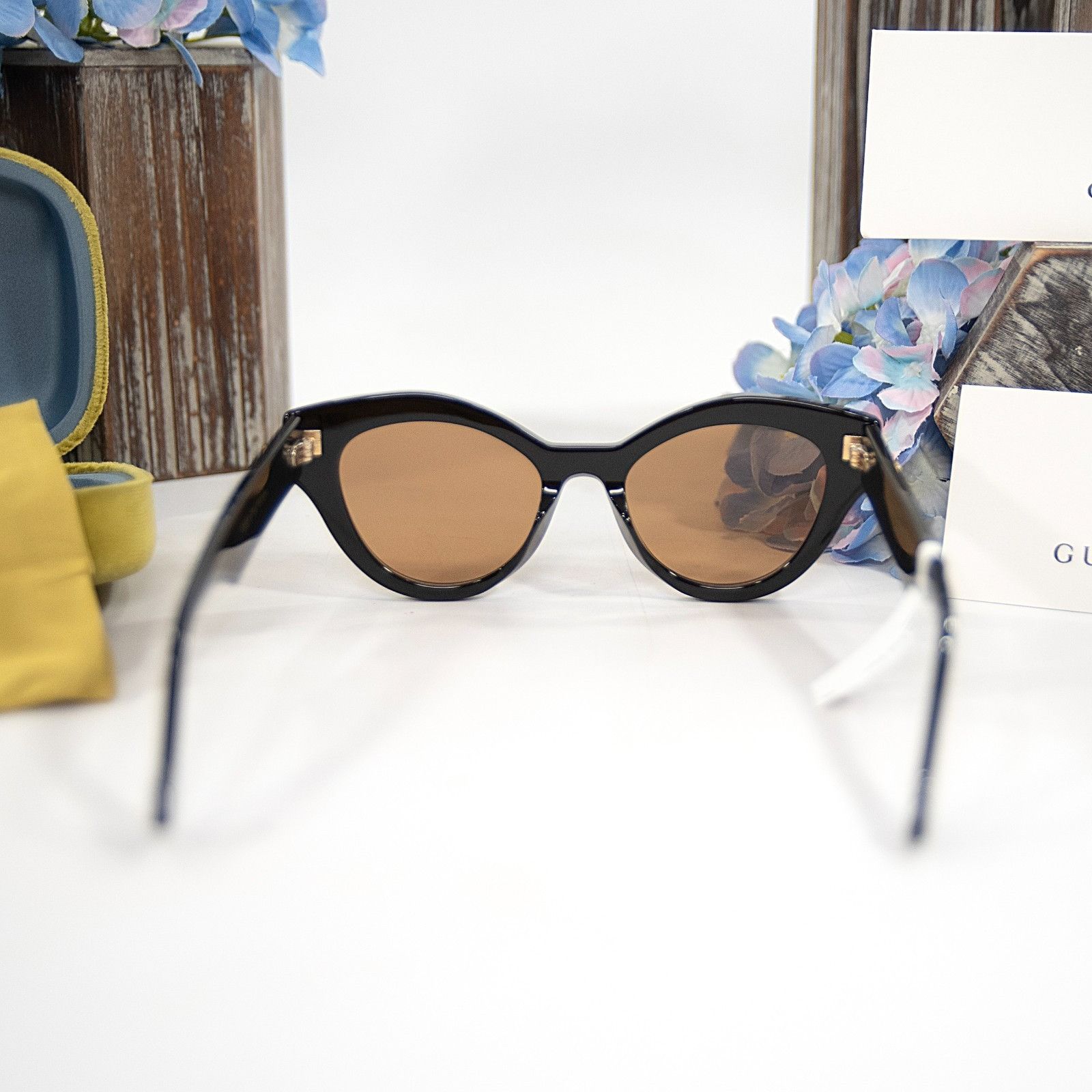 Gucci Gucci Round Black GG Logo Acrylic Metal Sunglasses NWT GG097 Size ONE SIZE - 5 Thumbnail