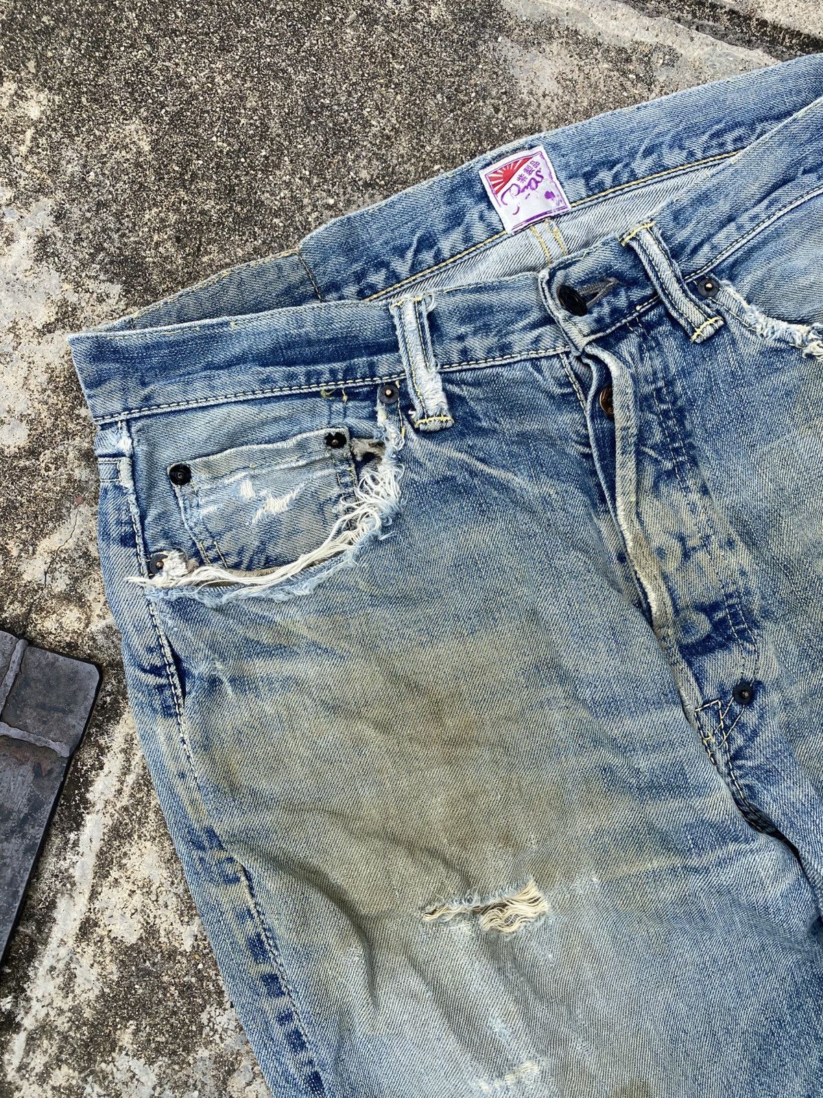 Prps Vintage Distressed Prps Selvedge Denim Pants Size US 33 - 7 Thumbnail