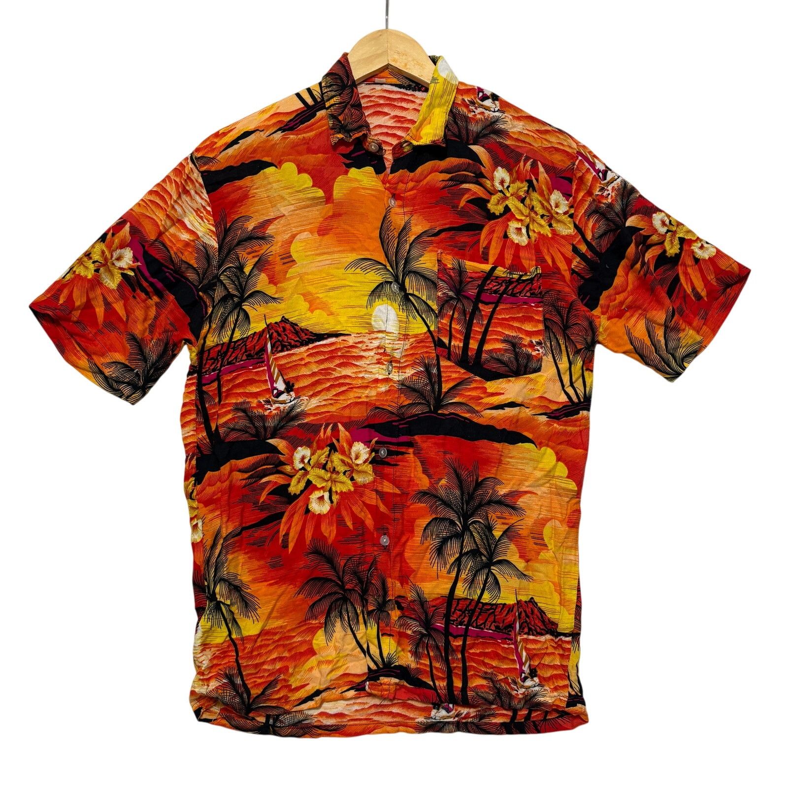 Sears True VTG 50s 60s Hawaiian Red Rayon Button Up Shirt M Size US M / EU 48-50 / 2 - 1 Thumbnail