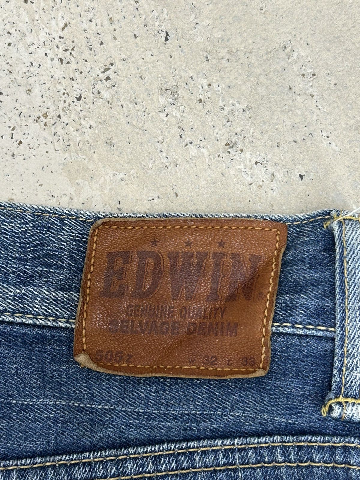 Edwin Edwin 505z Selvedge Buckle Back Baggy Denim Orange Tab Size US 35 - 16 Thumbnail