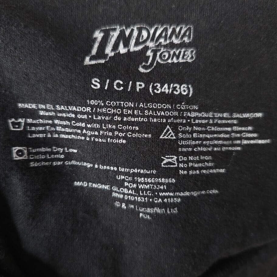 Other Indiana Jones T Shirt Mens Size Small Black 1969 Worldwide Size US S / EU 44-46 / 1 - 5 Thumbnail