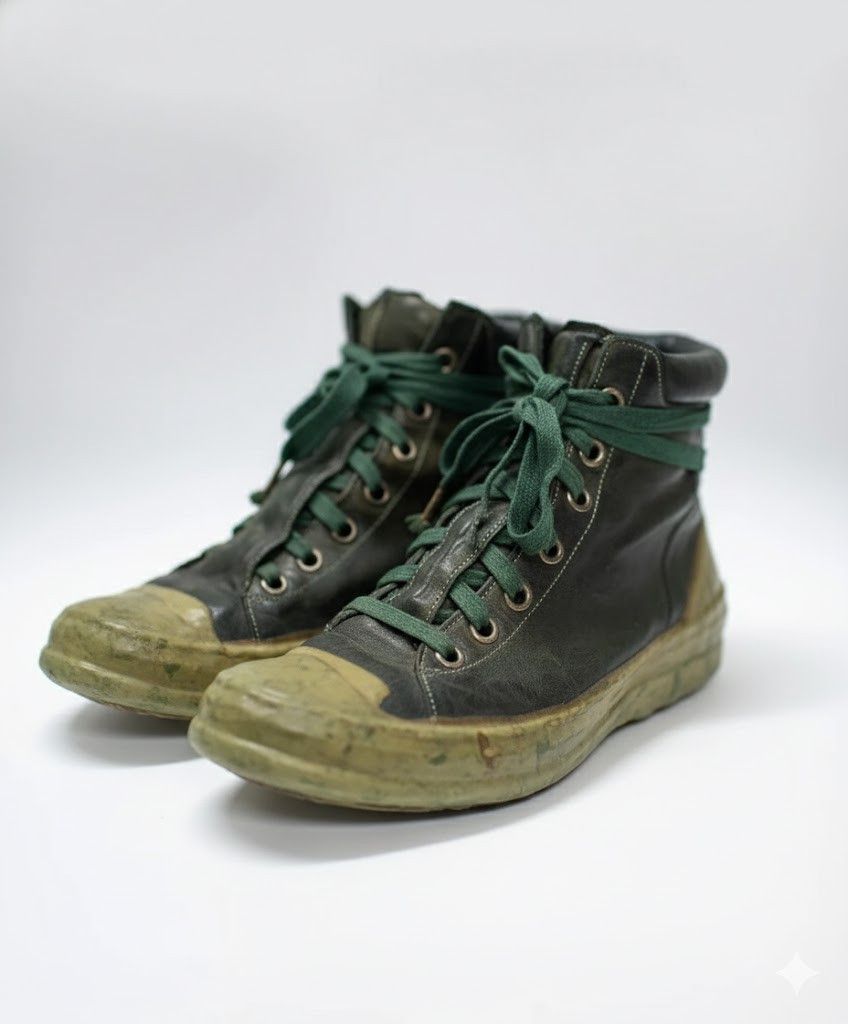Carol Christian Poell Drip Sneakers (AM/2524), BLACK w/Green Drip Size US 9 / EU 42 - 6 Thumbnail