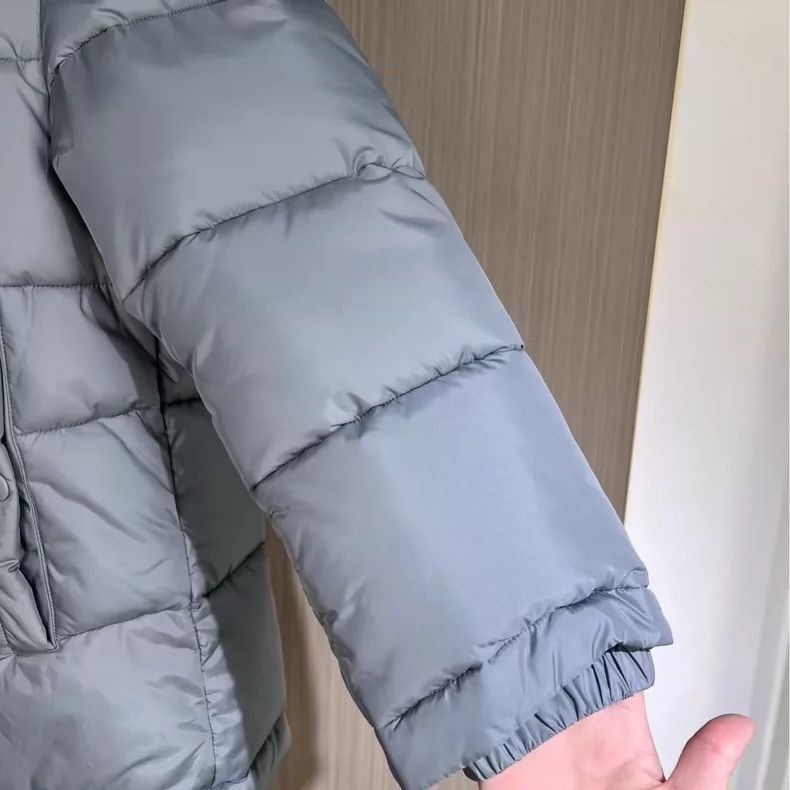 Balenciaga Balenciaga Silver Grey Collar Embroidered Logo Down Jacket- Size US XS / EU 42 / 0 - 4 Thumbnail