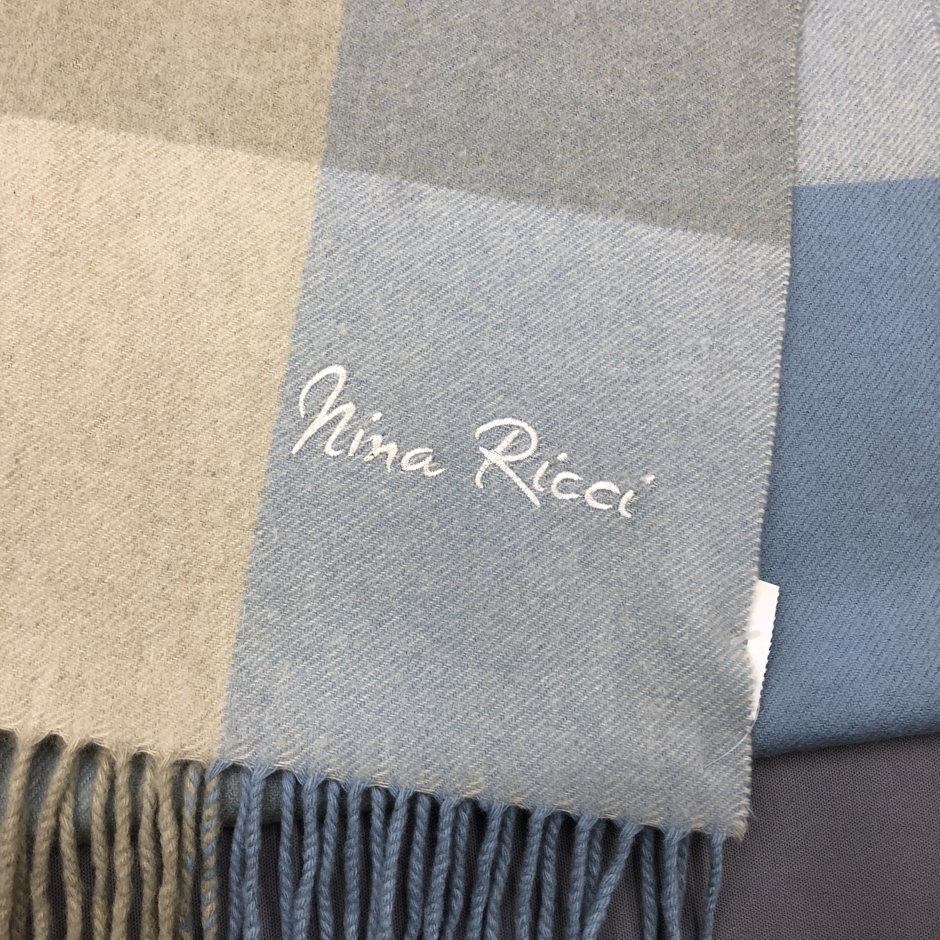 Nina Ricci Vintage Nina Ricci Scarf Muffler Wool Cashmere Scarves Size ONE SIZE - 4 Thumbnail
