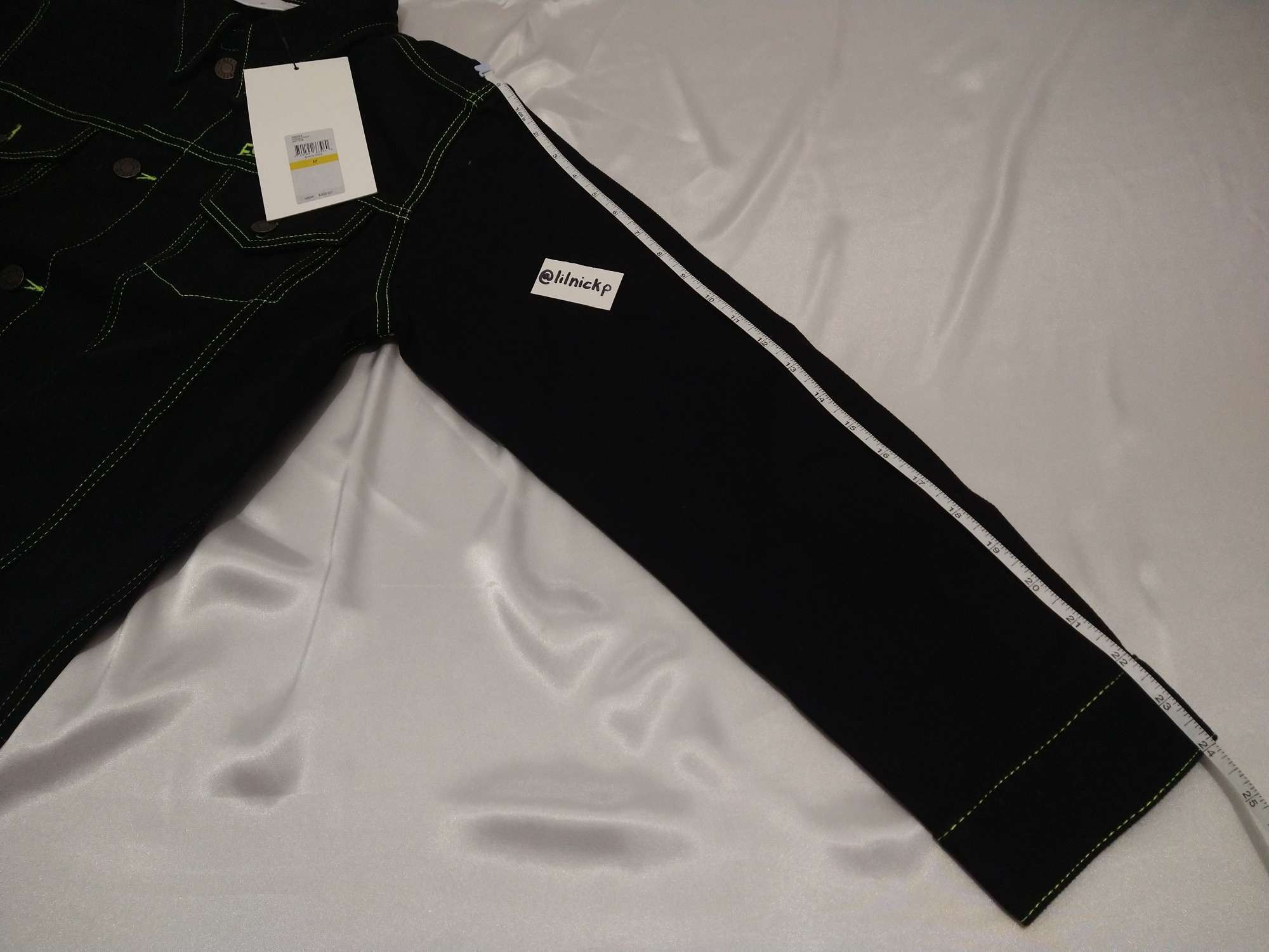 Calvin Klein 205W39NYC EST. 1978 Black Hole Denim Trucker Jacket Size US M / EU 48-50 / 2 - 7 Thumbnail