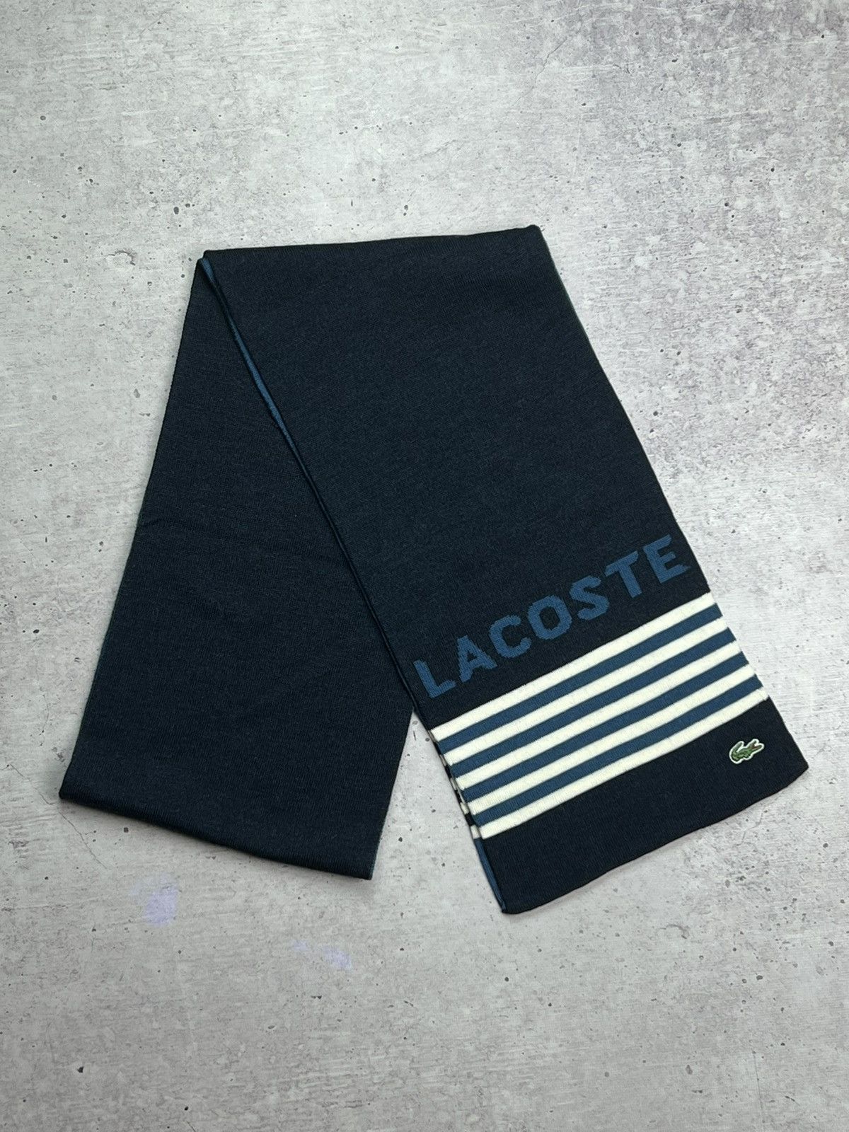 Lacoste × Vintage Vintage Lacoste Laine Wool Scarf Size ONE SIZE - 1 Thumbnail