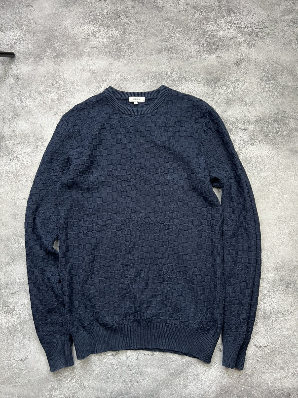 Reiss Reiss Plaid Mens Classic Sweater Blue Size US S / EU 44-46 / 1 - 1 Thumbnail