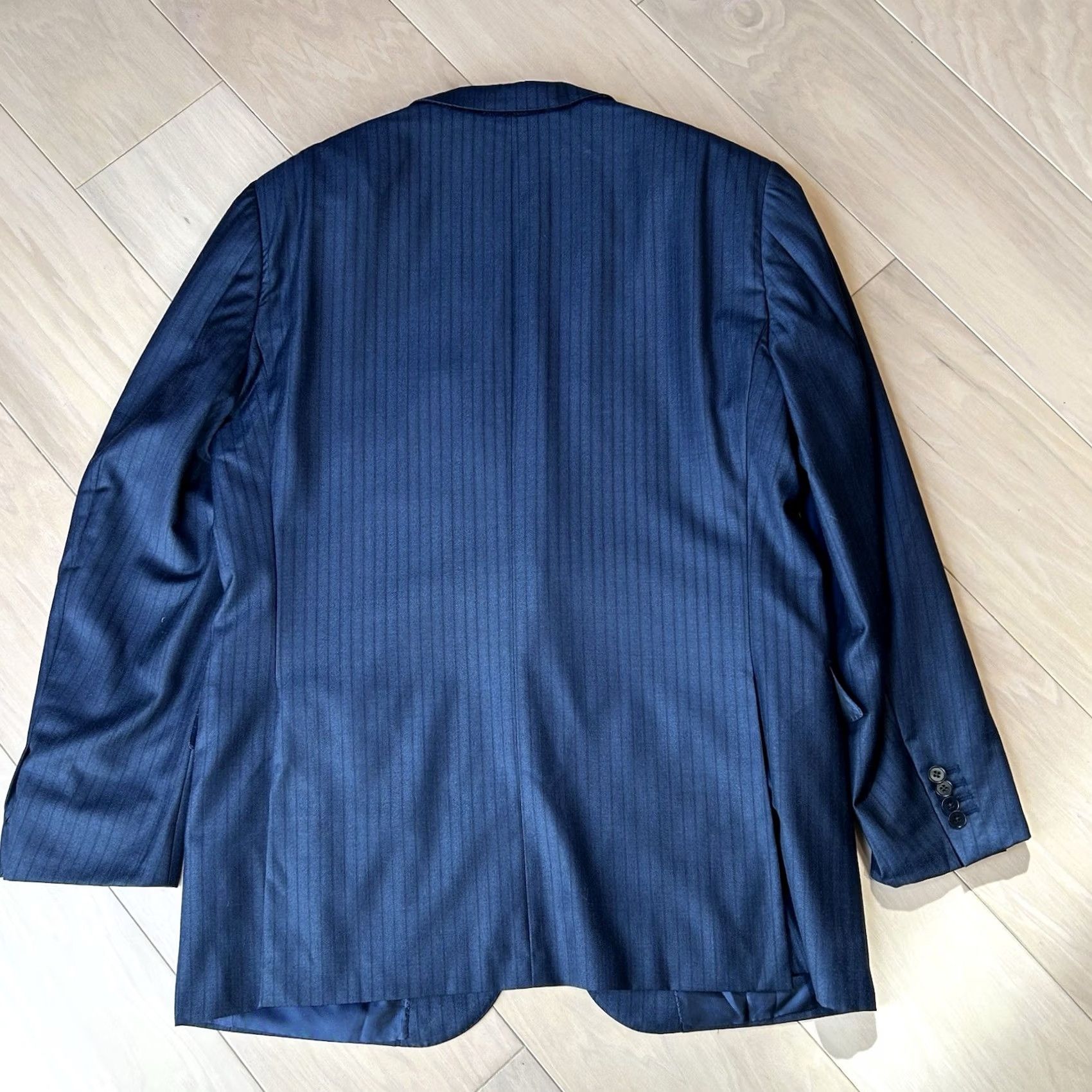 Ermenegildo Zegna Ermenegildo Zegna Coat Mens 54R Blue Trofeo Striped Sports Blazer Men Size 54R - 2 Thumbnail
