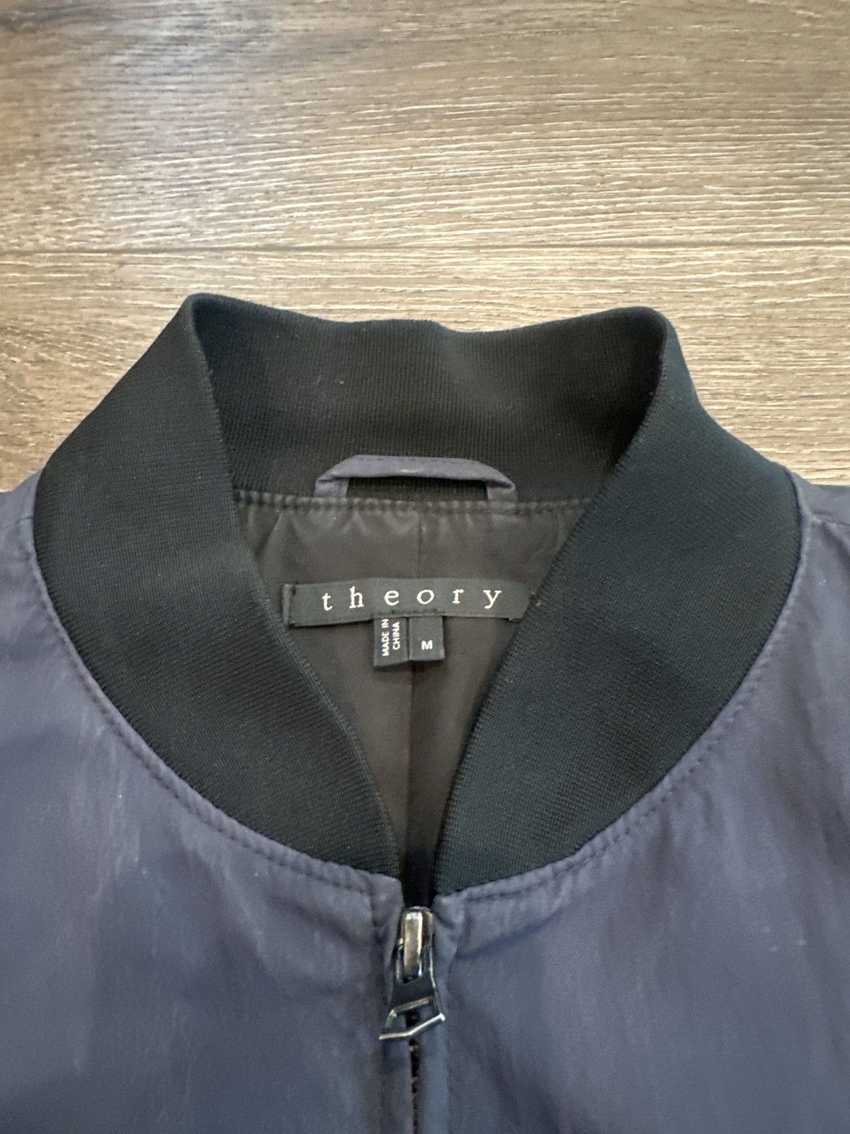 Theory Theory Men’s Nylon & Lamb Leather Sleeve Bomber Jacket - M Size US M / EU 48-50 / 2 - 2 Thumbnail