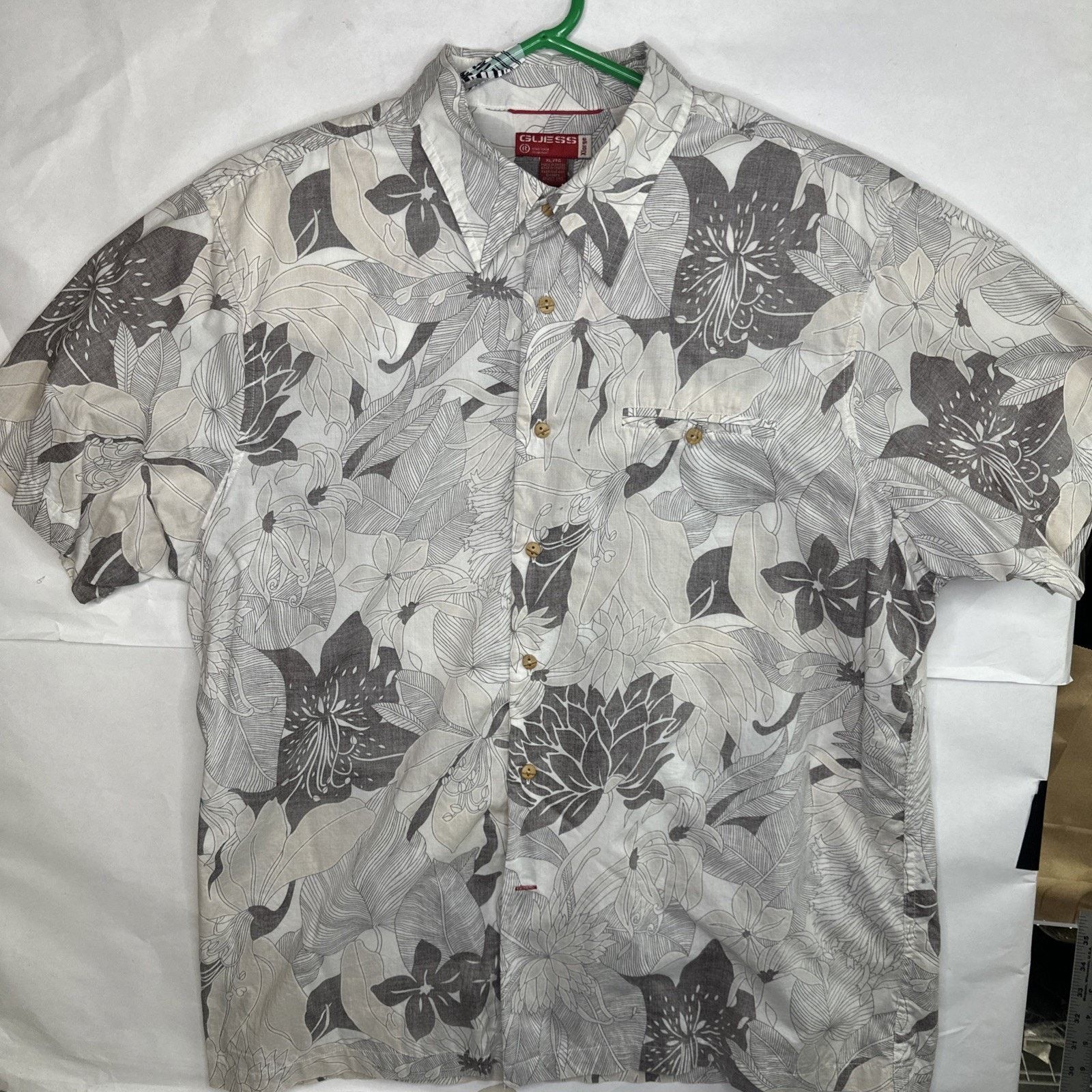 Guess Guess Men's Vintage Flower Dress Shirt Size XL Size US XL / EU 56 / 4 - 1 Thumbnail